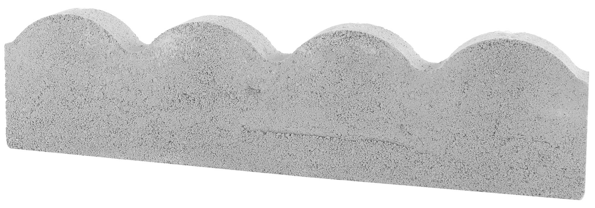 Traditional Scalloped Grey Paving edging (H)150mm (W)600mm (T)50mm