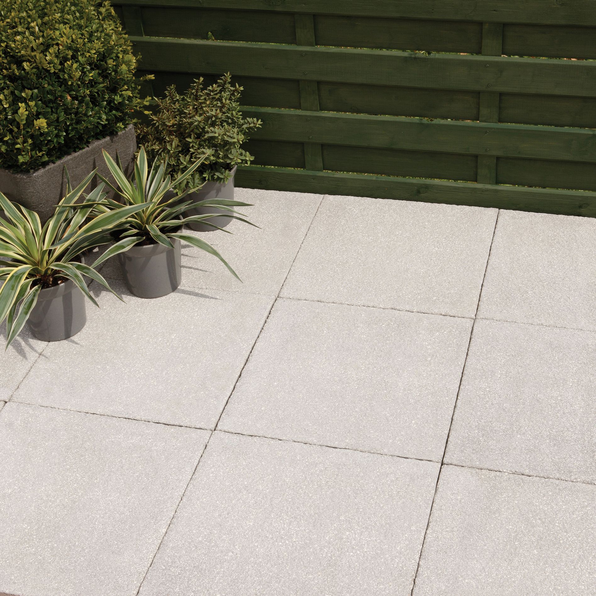 Grey Textured Single Paving Slab L450mm W450mm Departments Diy At Bandq