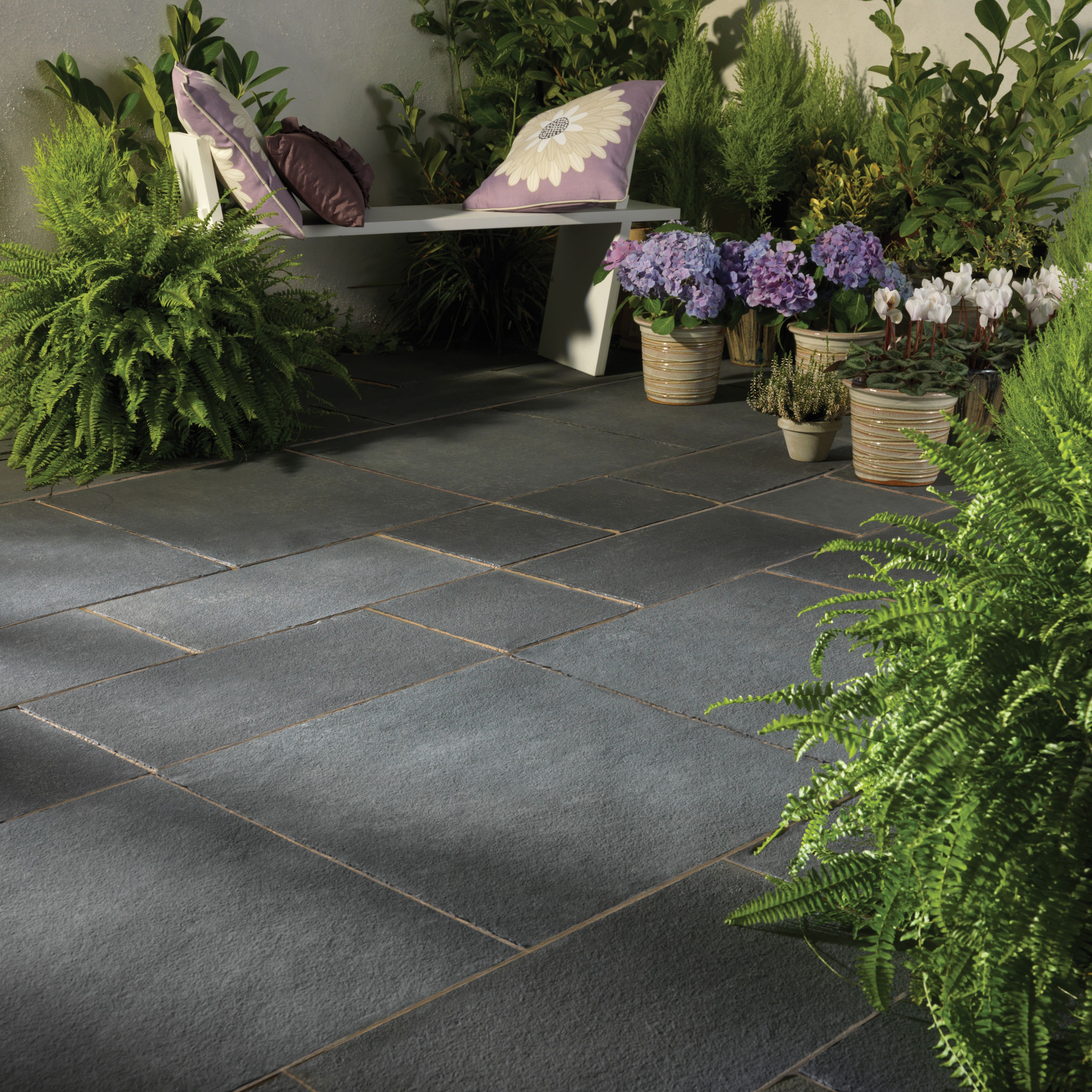 Blue Black Paving Slab (L)600mm (W)300mm, Pack Of 85 | Departments ...