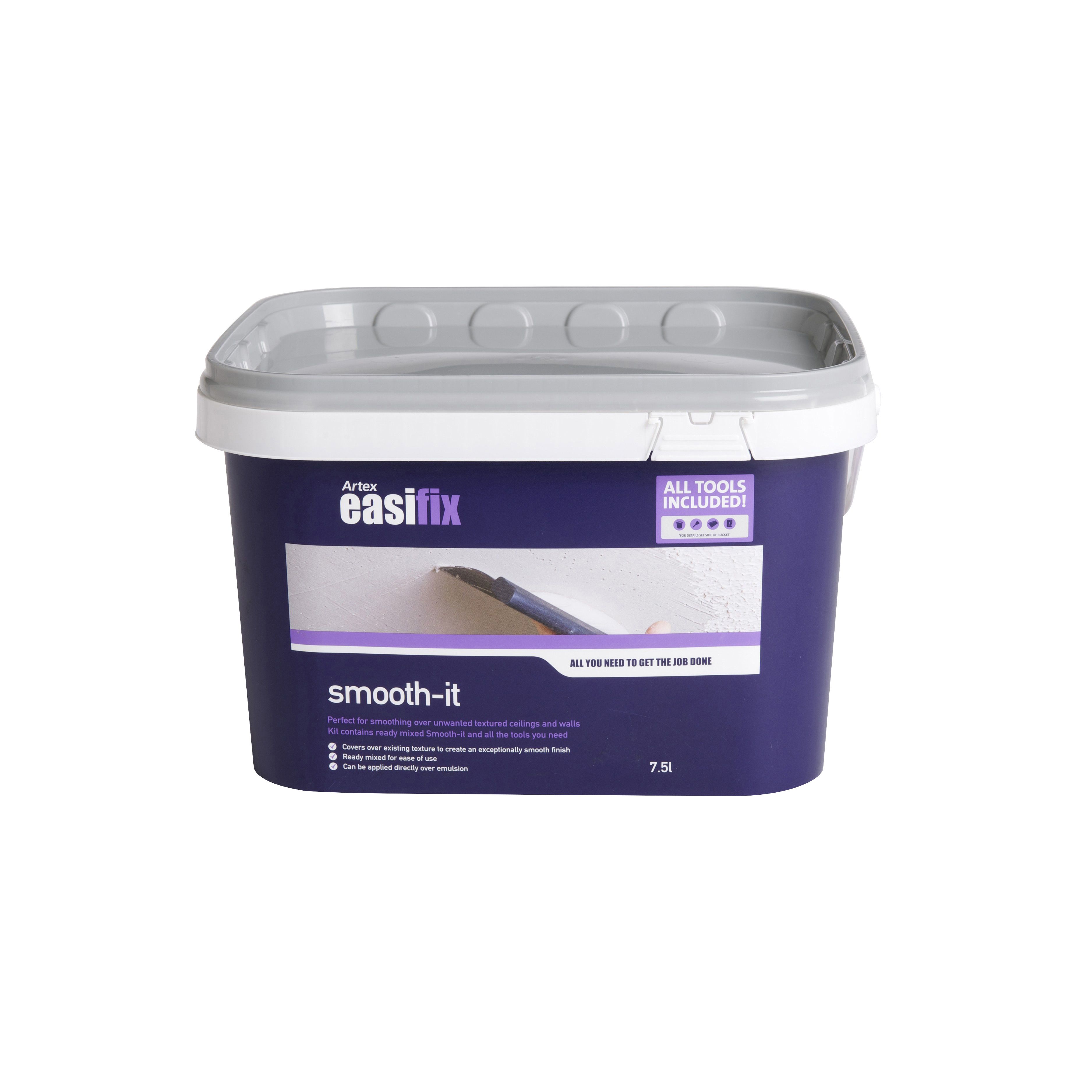 Artex Easifix Smooth It Texture Smoothing Kit 7 5l Departments Diy At B Q