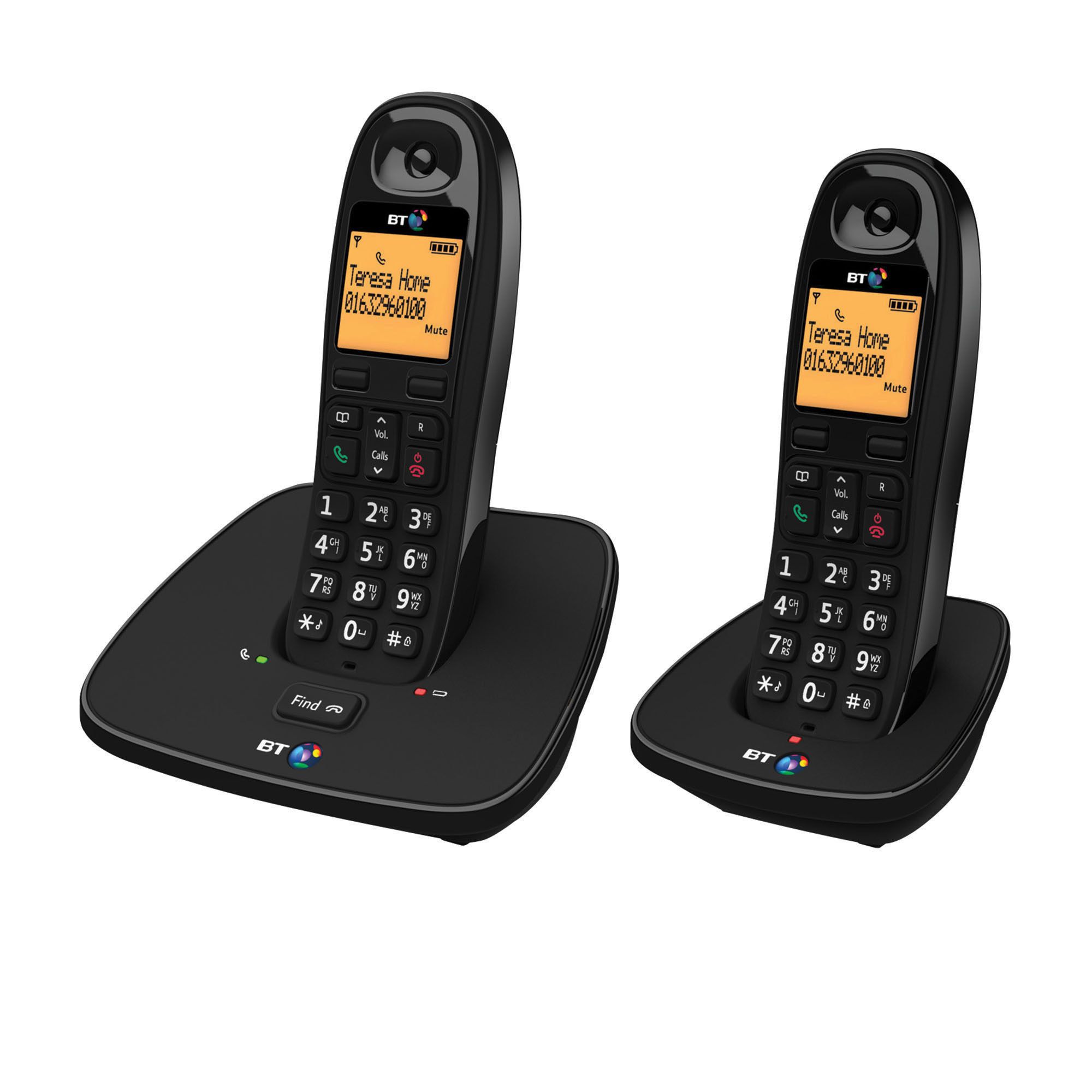 BT 1000 Black Cordless Digital Telephone Twin Handset Departments