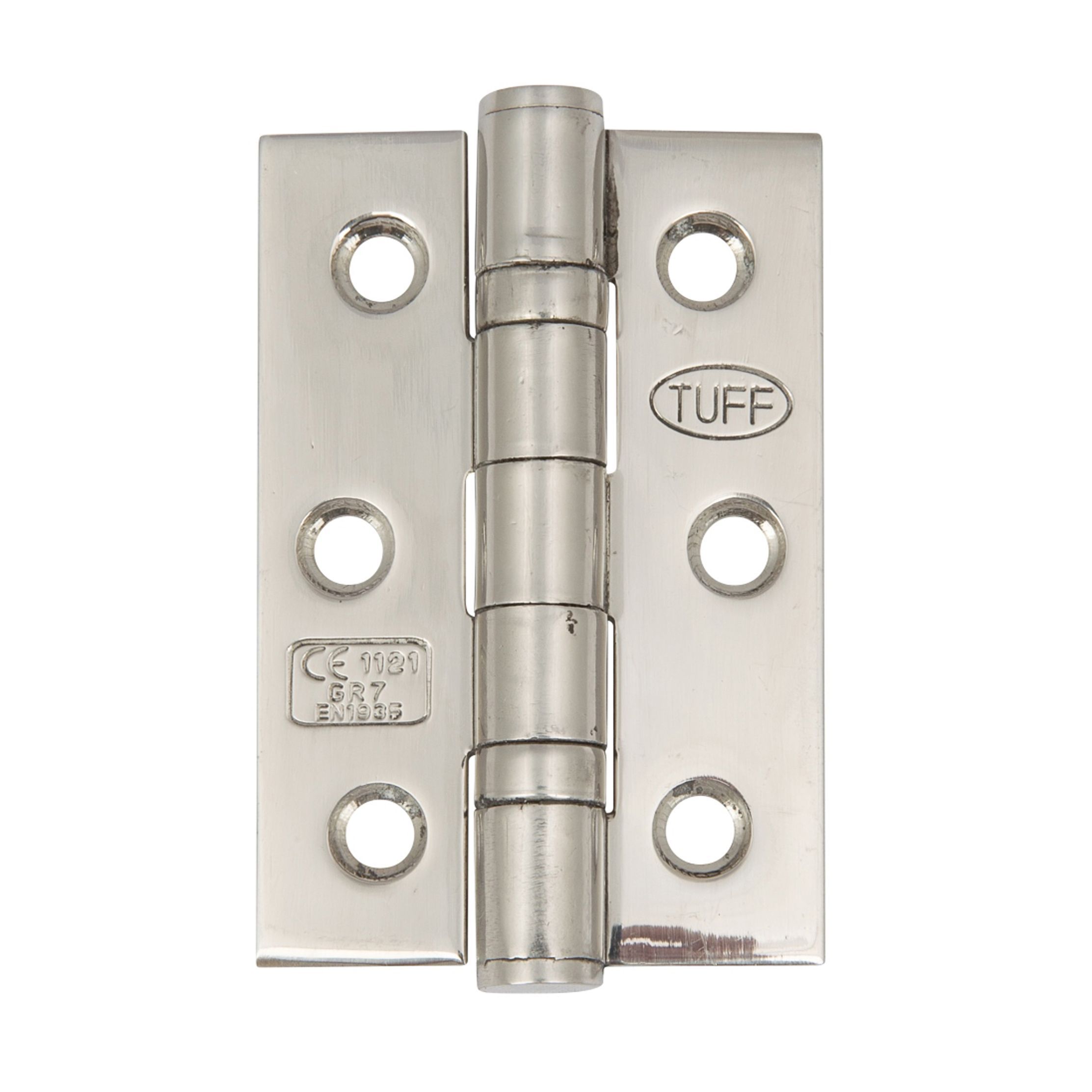 Medium duty Polished stainless steel Butt hinge, Pack of 20