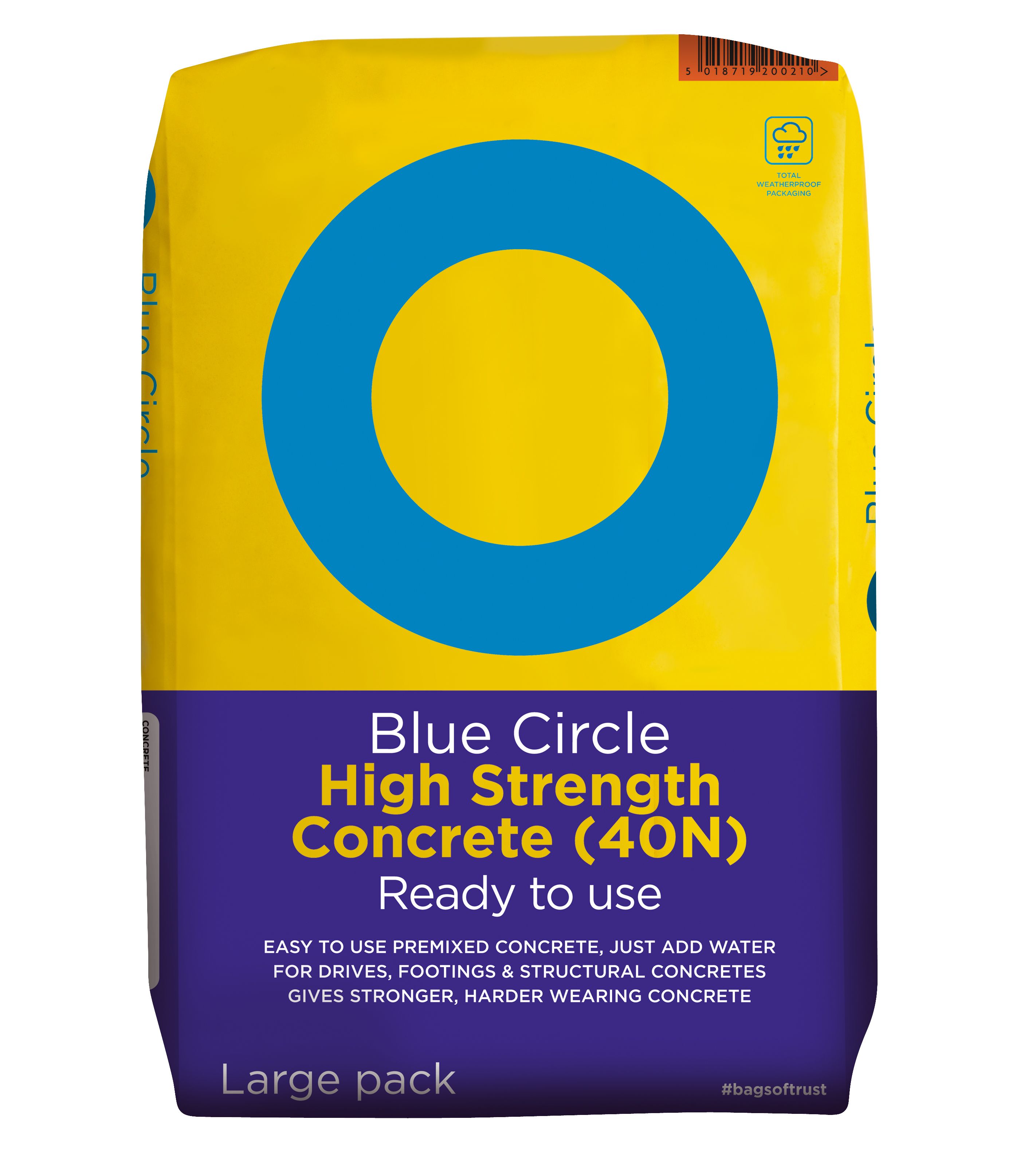 Blue Circle High Strength Ready Mixed Concrete 20kg Bag Departments Diy At Bandq