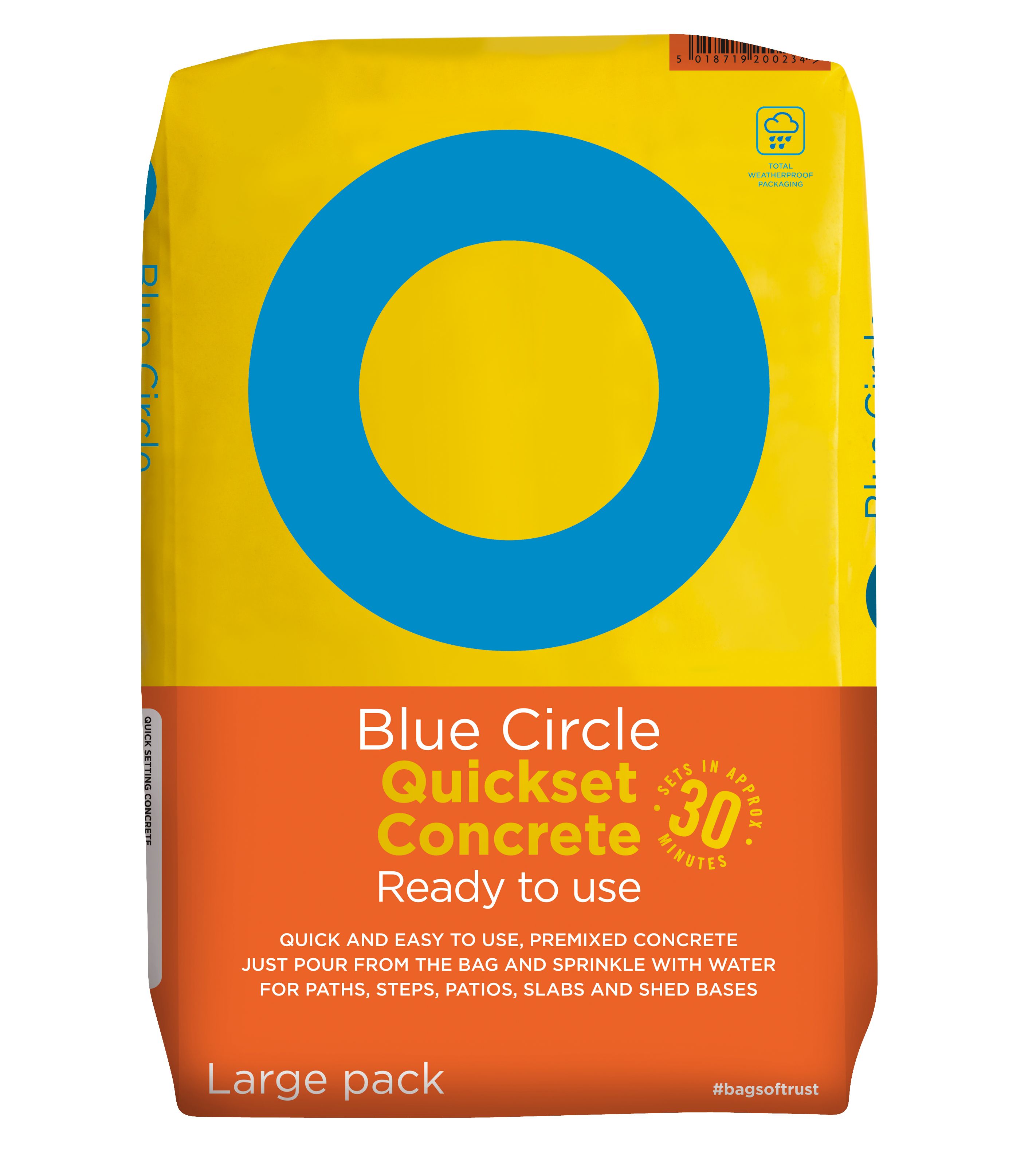 Blue Circle Quick Set Ready To Use Concrete 20kg Bag Departments Diy At Bandq