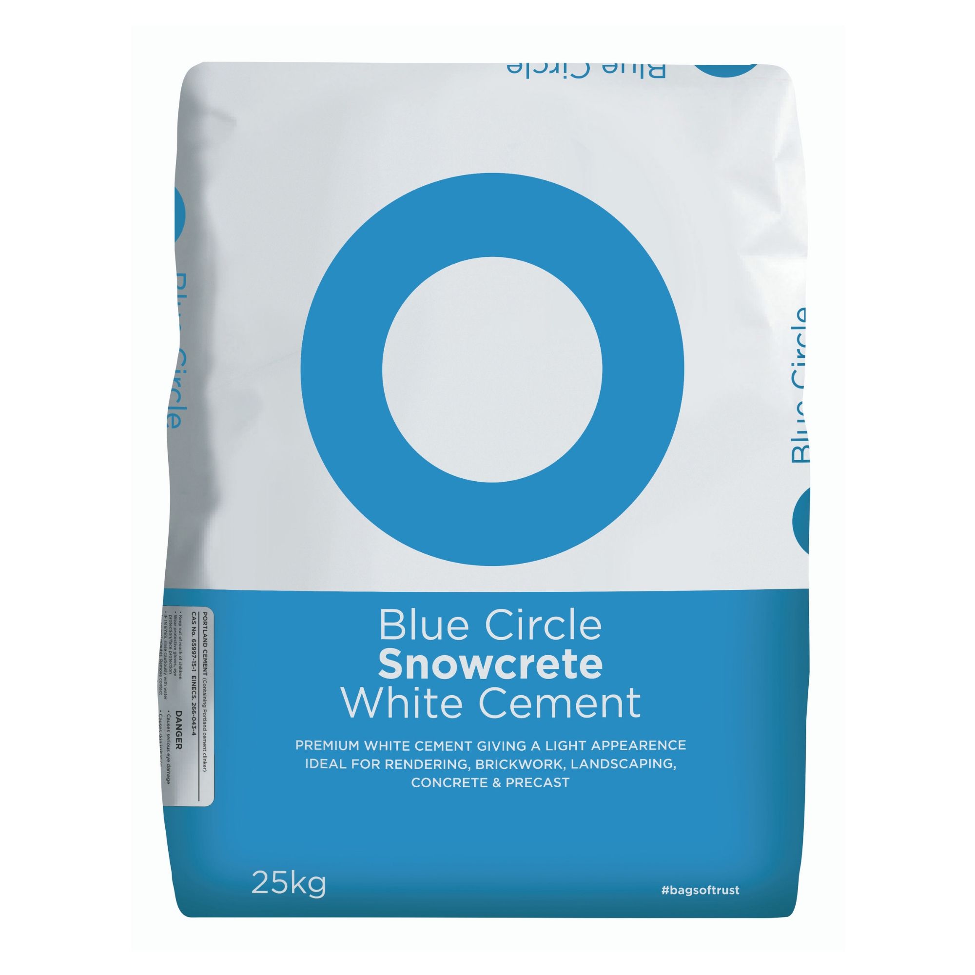 Blue Circle Snowcrete Cement, 25kg Bag | Departments | DIY At B&Q