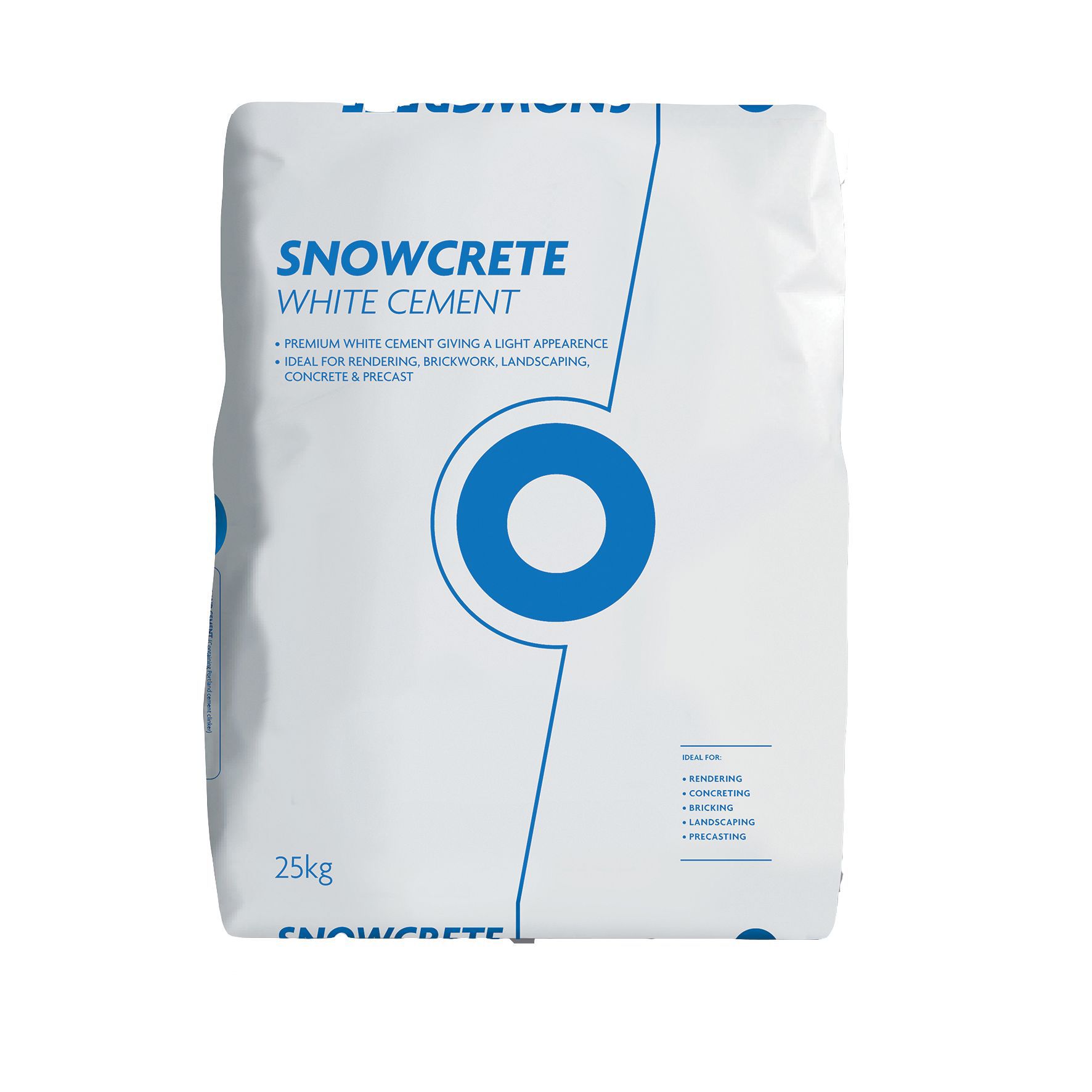 Blue Circle Snowcrete Cement 25kg Bag | Departments | DIY At B&Q