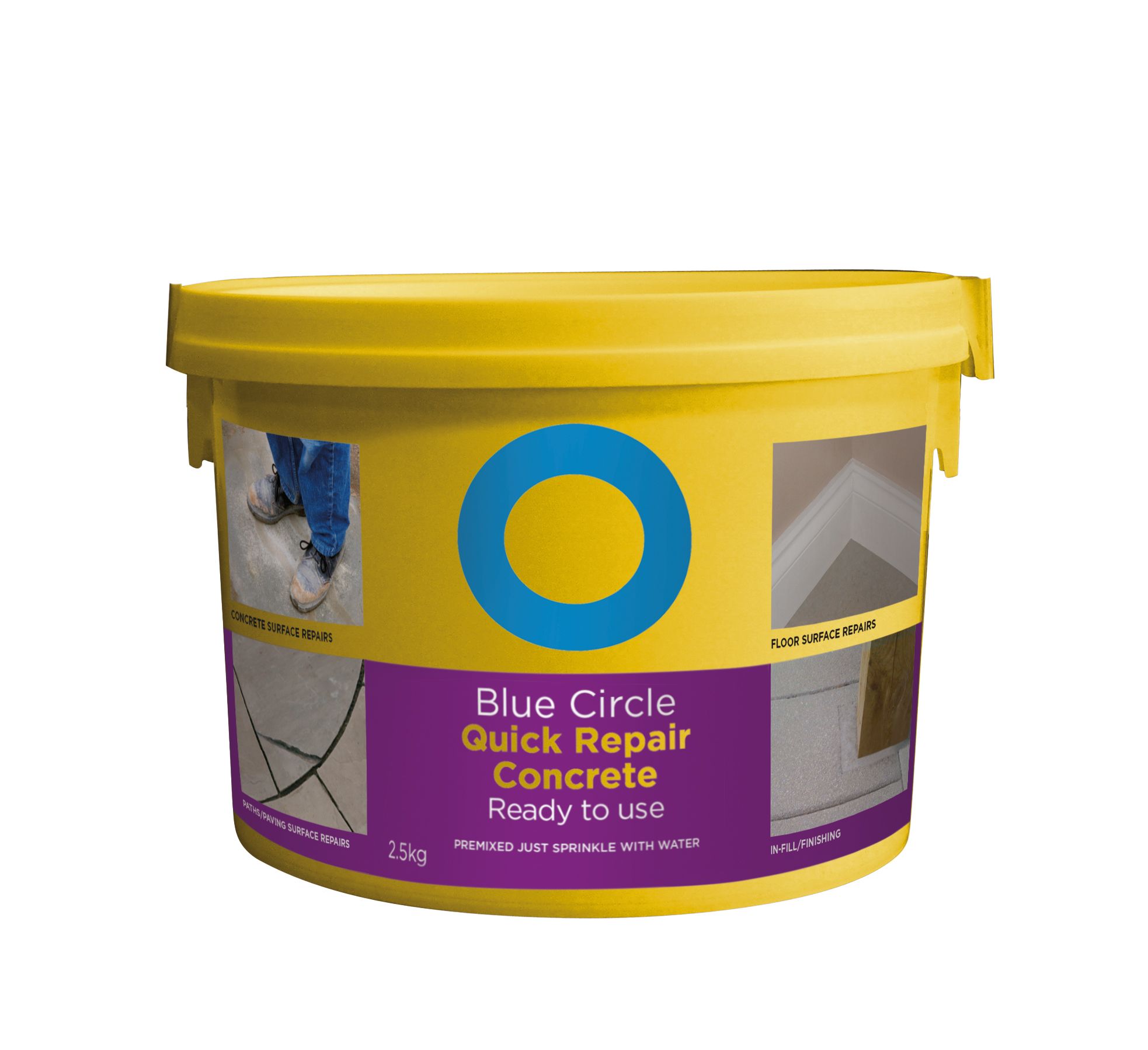 Blue Circle Quick Repair Ready Mixed Concrete 25kg Tub Departments Diy At Bandq