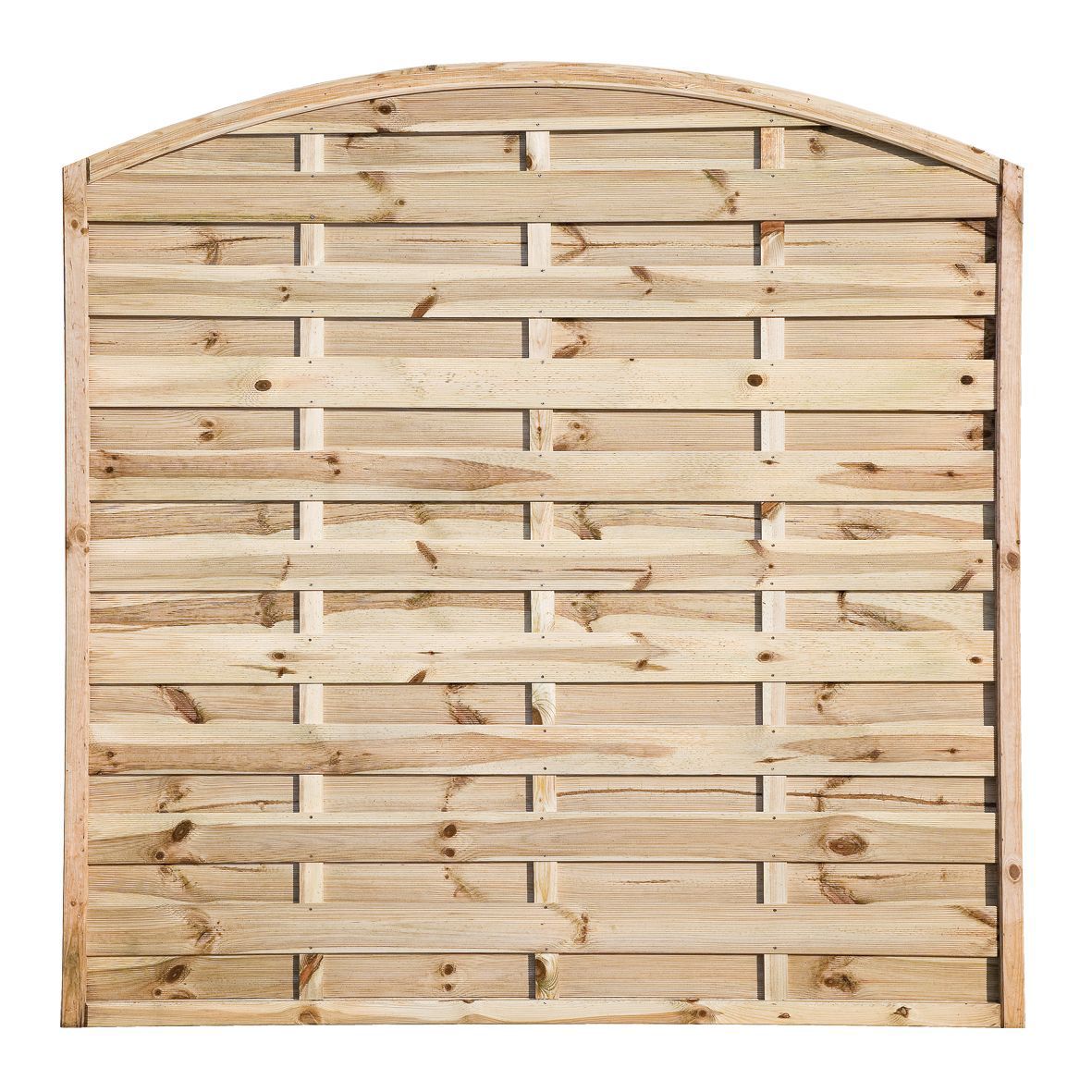 Grange Elite Domed top Horizontal slat Fence panel (W)1.8 m (H)1.8m