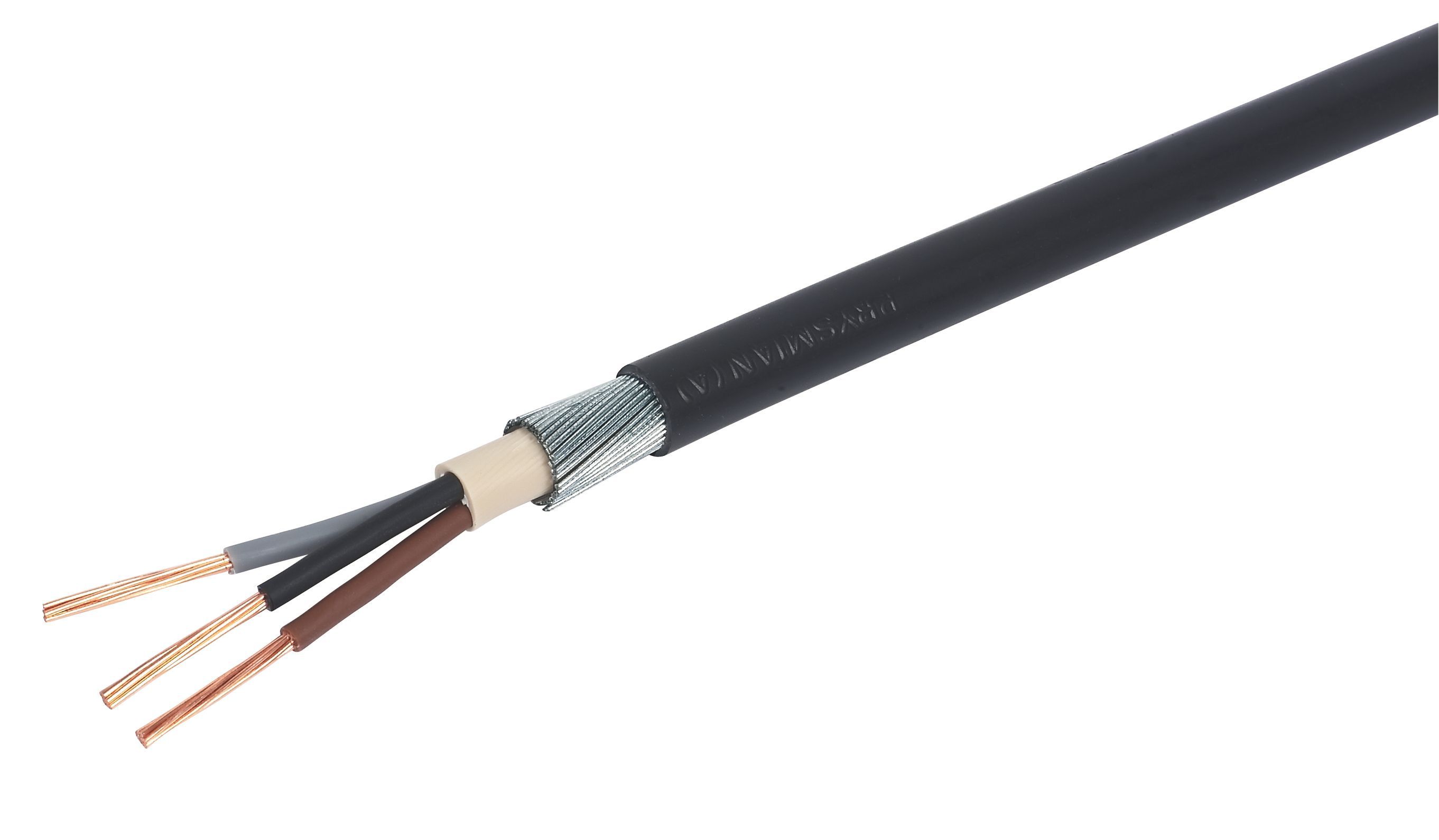 Prysmian 3 core Armoured cable 4mm² Black 25 m Departments DIY at B&Q