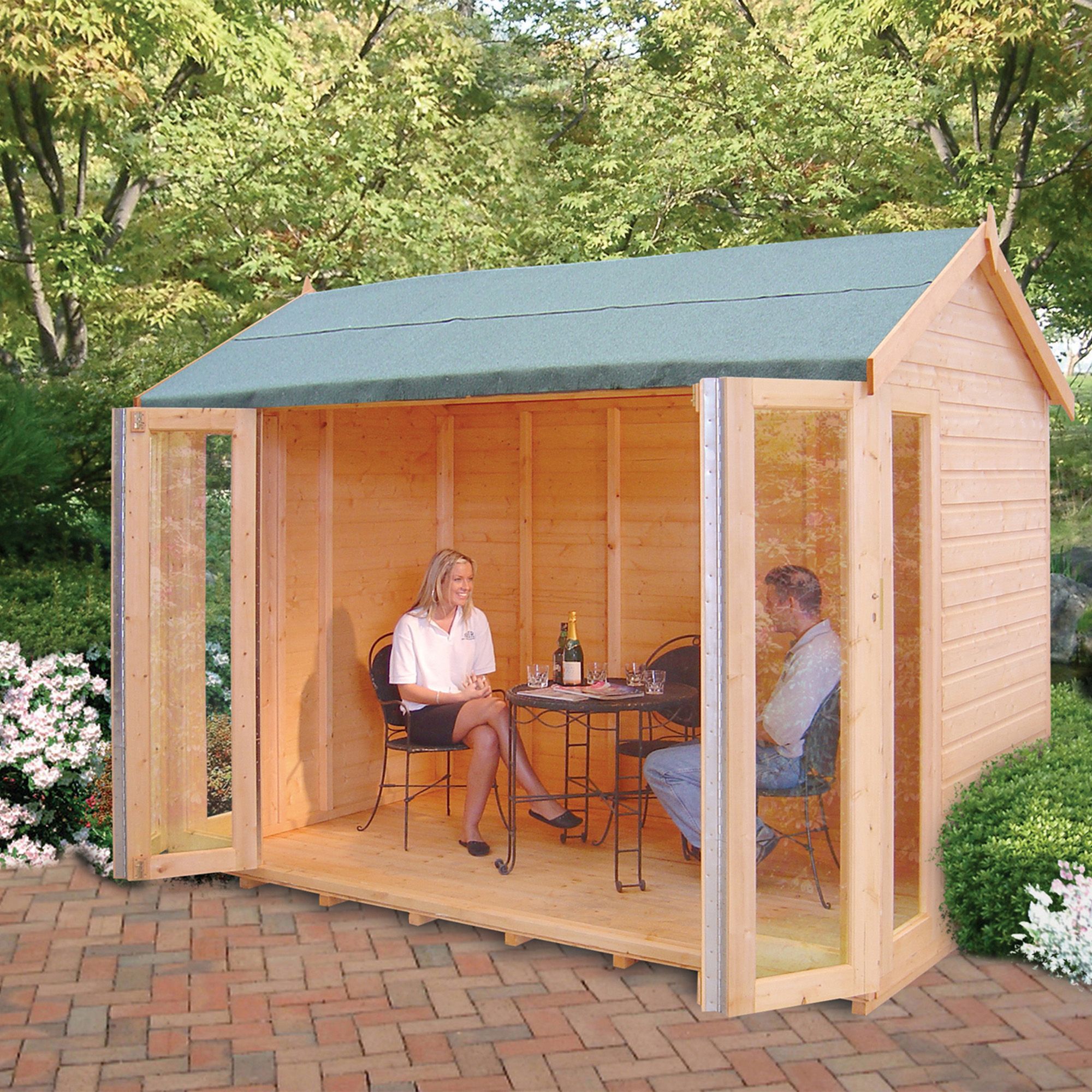 10x8 Blenheim Shiplap Summerhouse with felt roof tiles ...