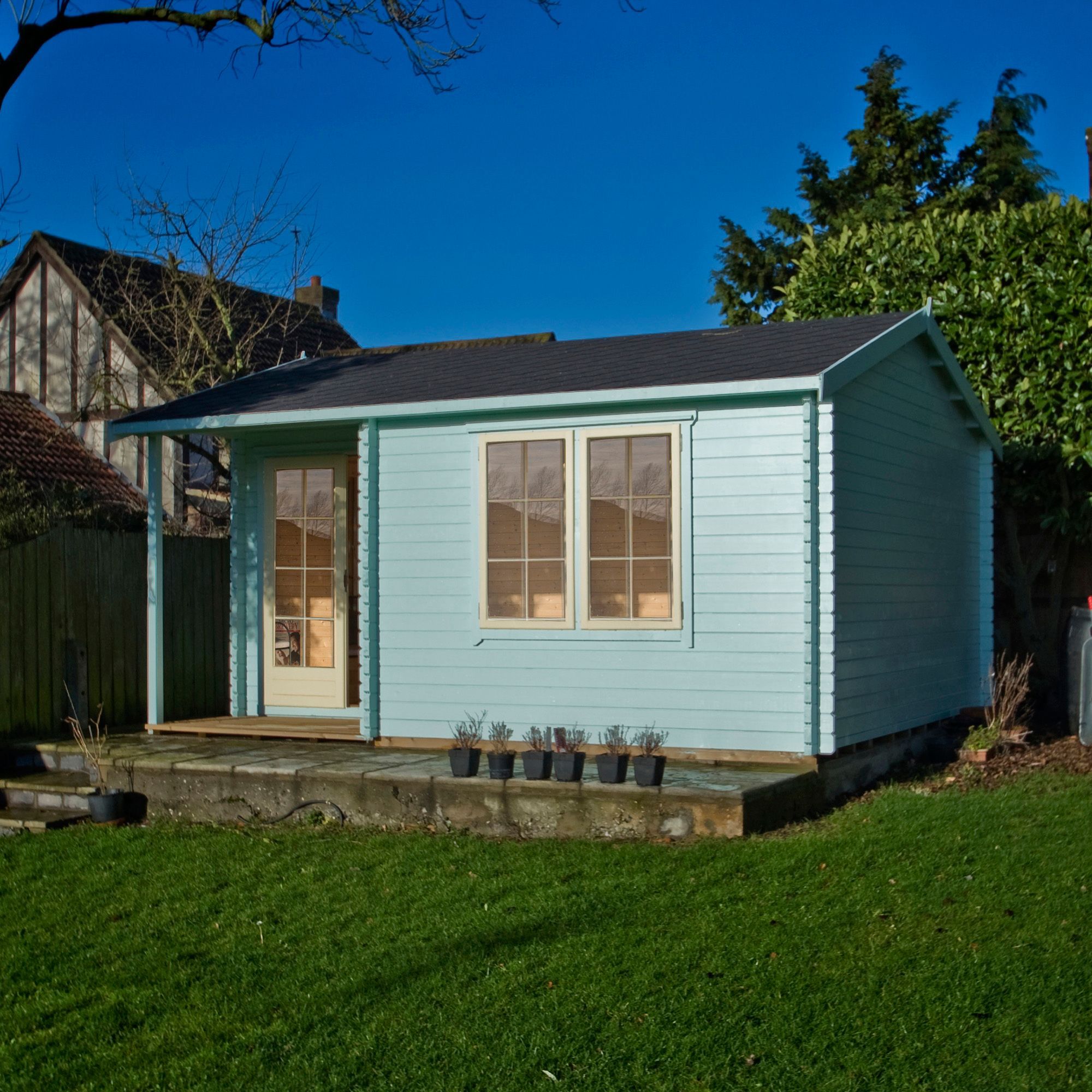 14x17 twyford 44mm tongue & groove timber log cabin with