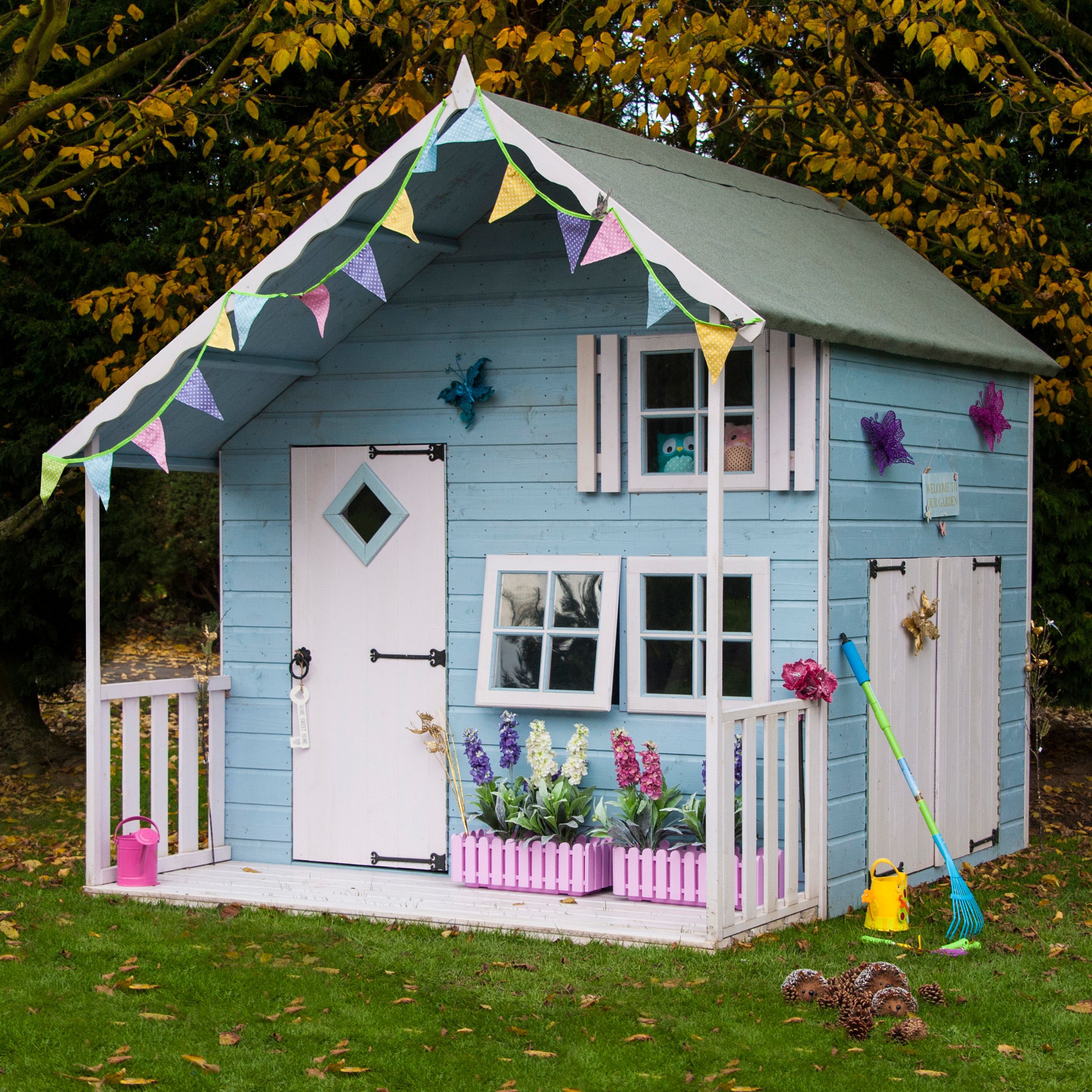 painted wooden playhouse