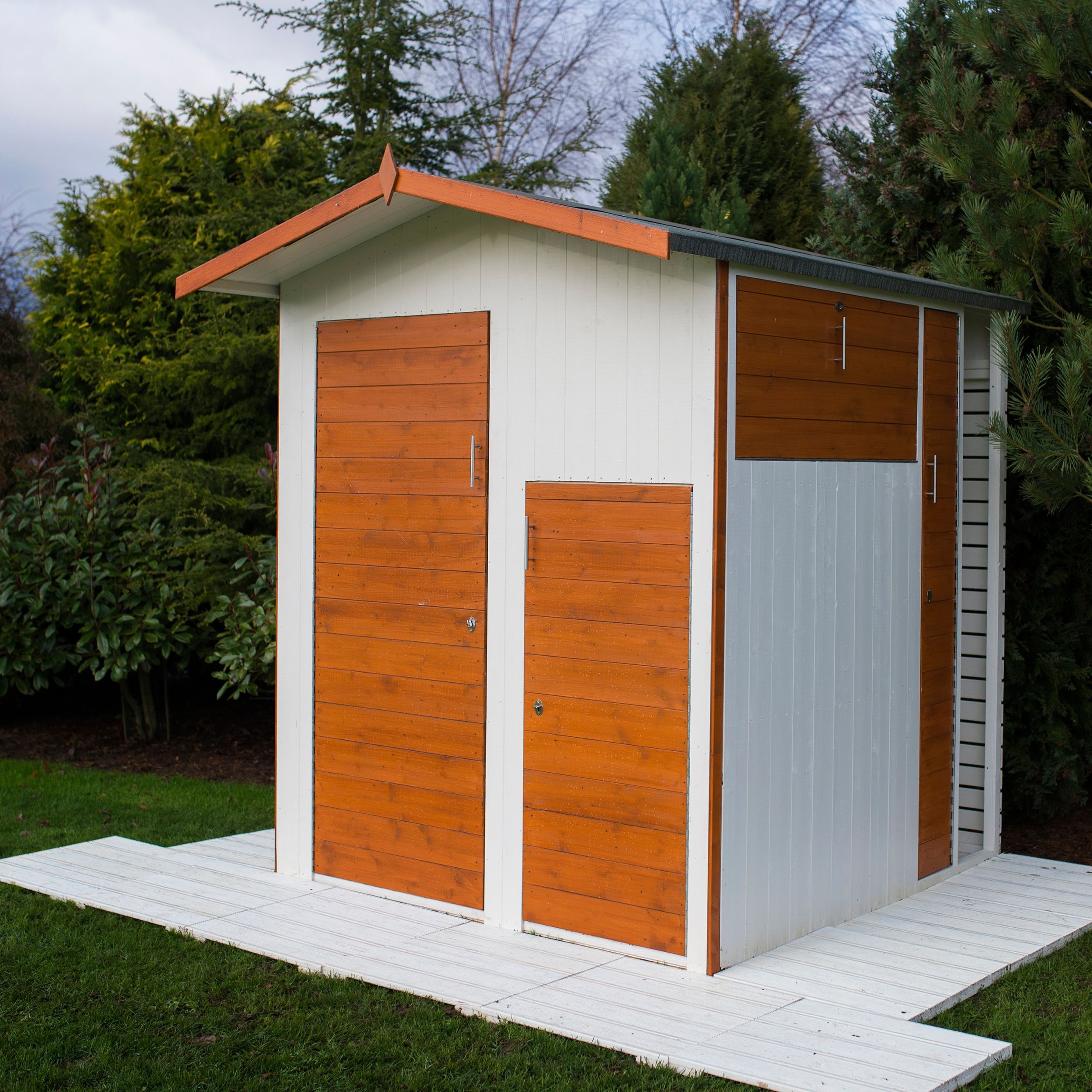 6x6 multi store apex tongue & groove wooden shed