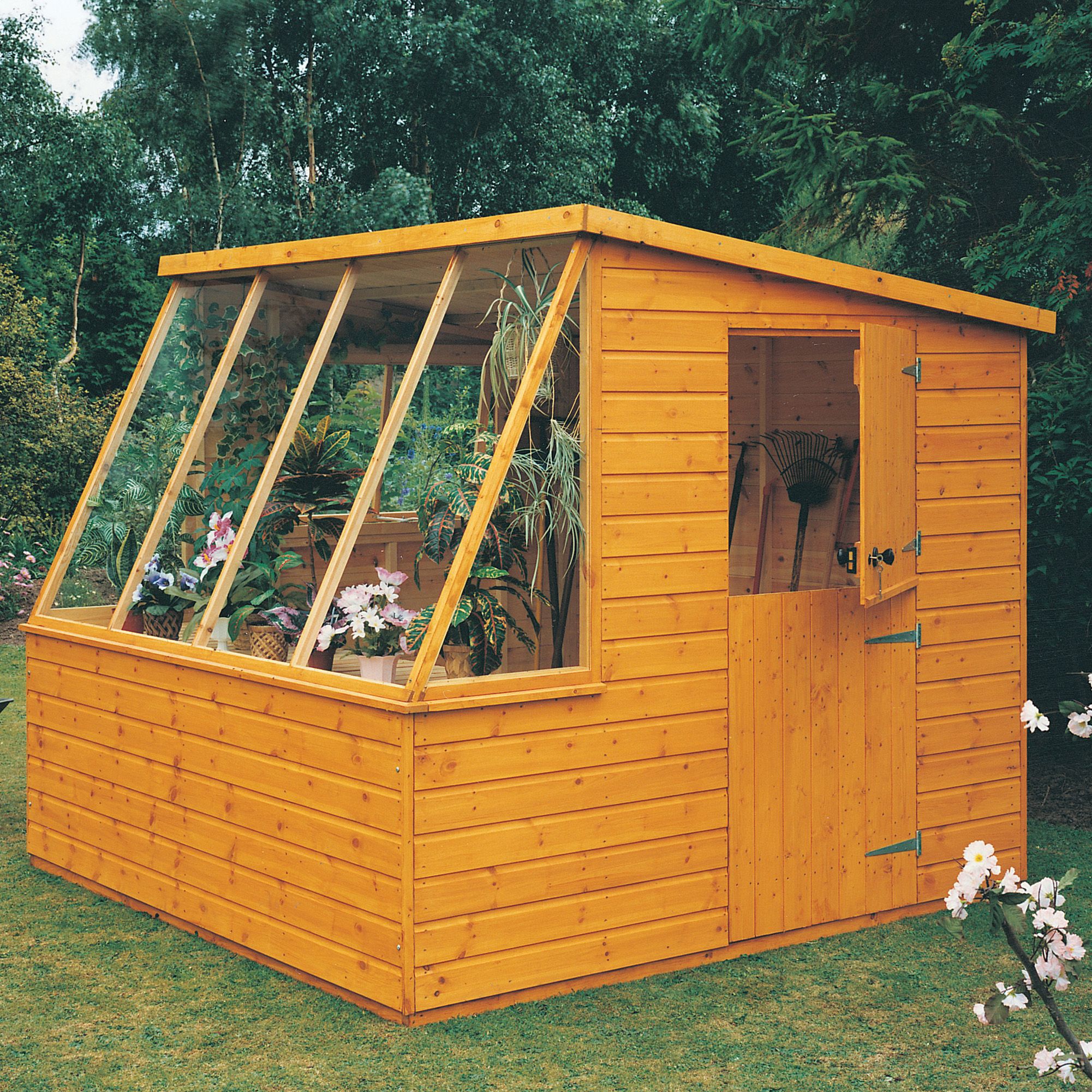 8x8 Iceni Pent Shiplap Wooden Shed With assembly service ...