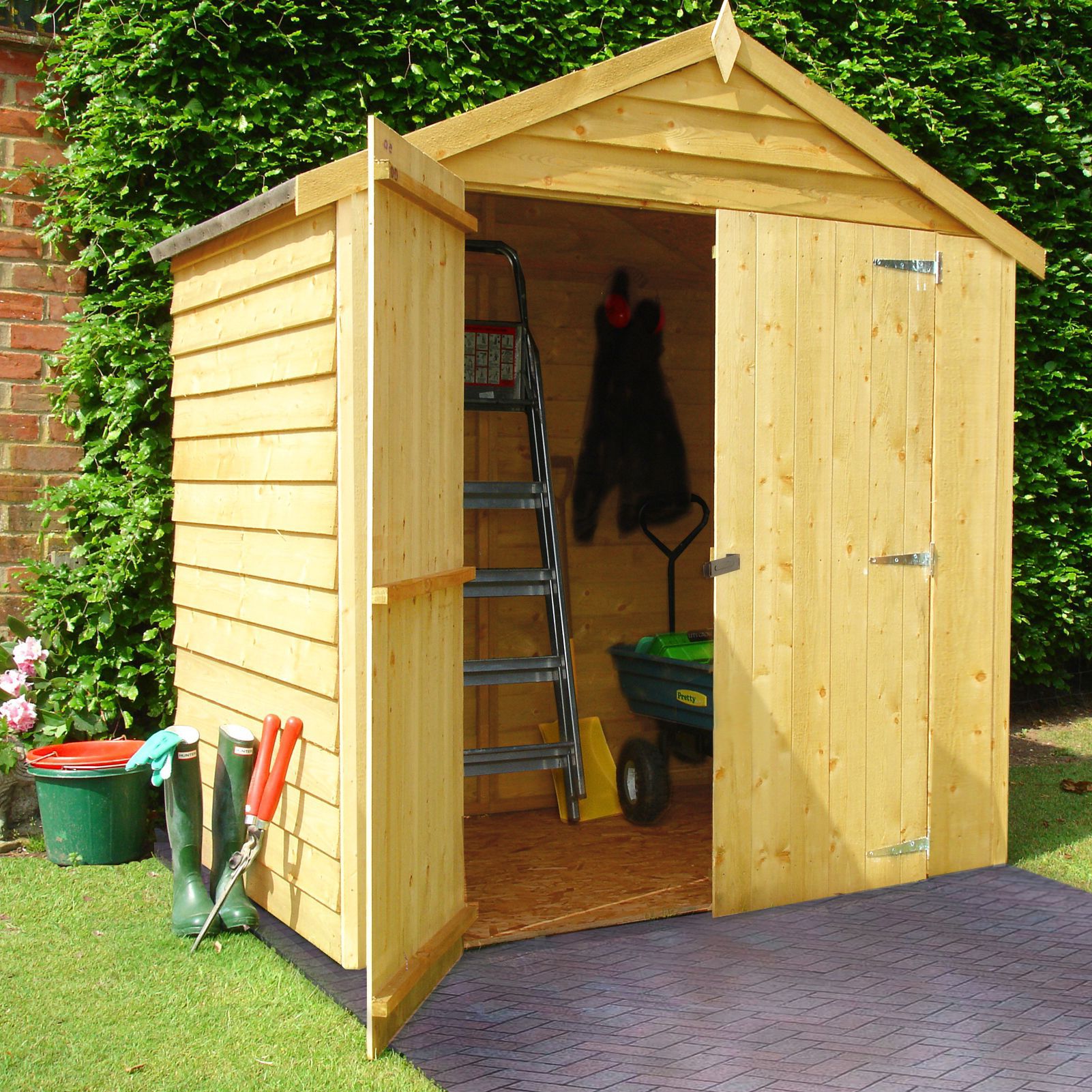 shire 10x10 pent roof shiplap timber security shed
