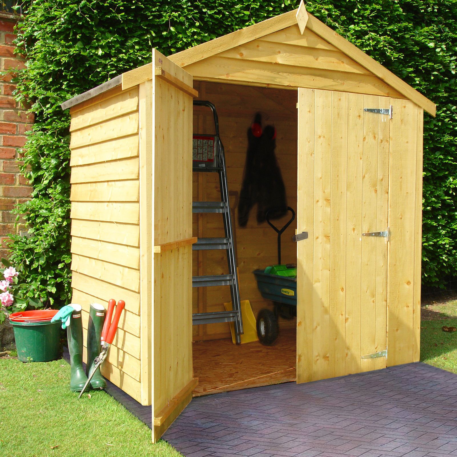 6x4 Apex Overlap Wooden Shed Base Included | Departments | DIY At B&Q