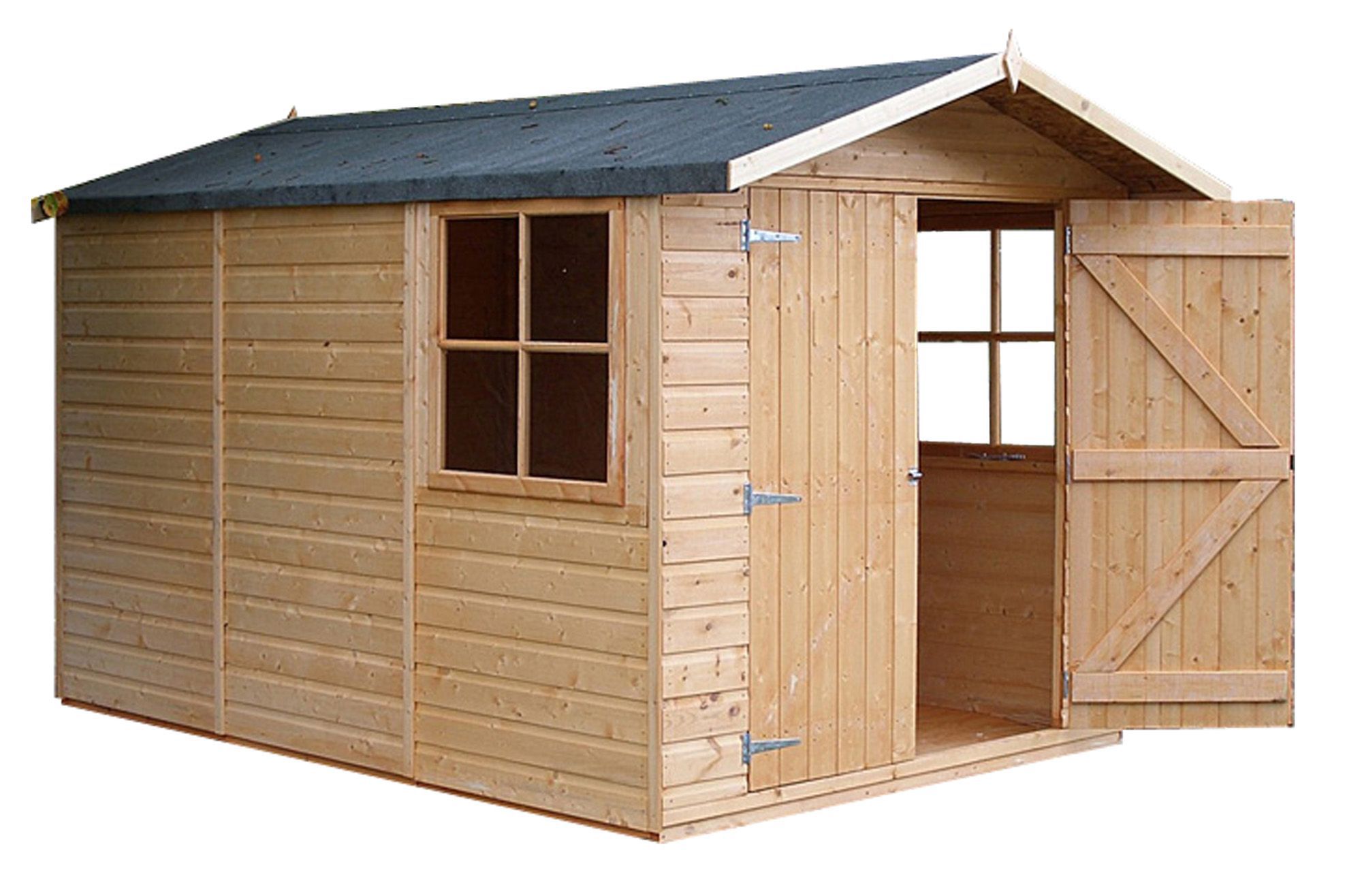 10x7 Guernsey Apex Shiplap Shed Base included 