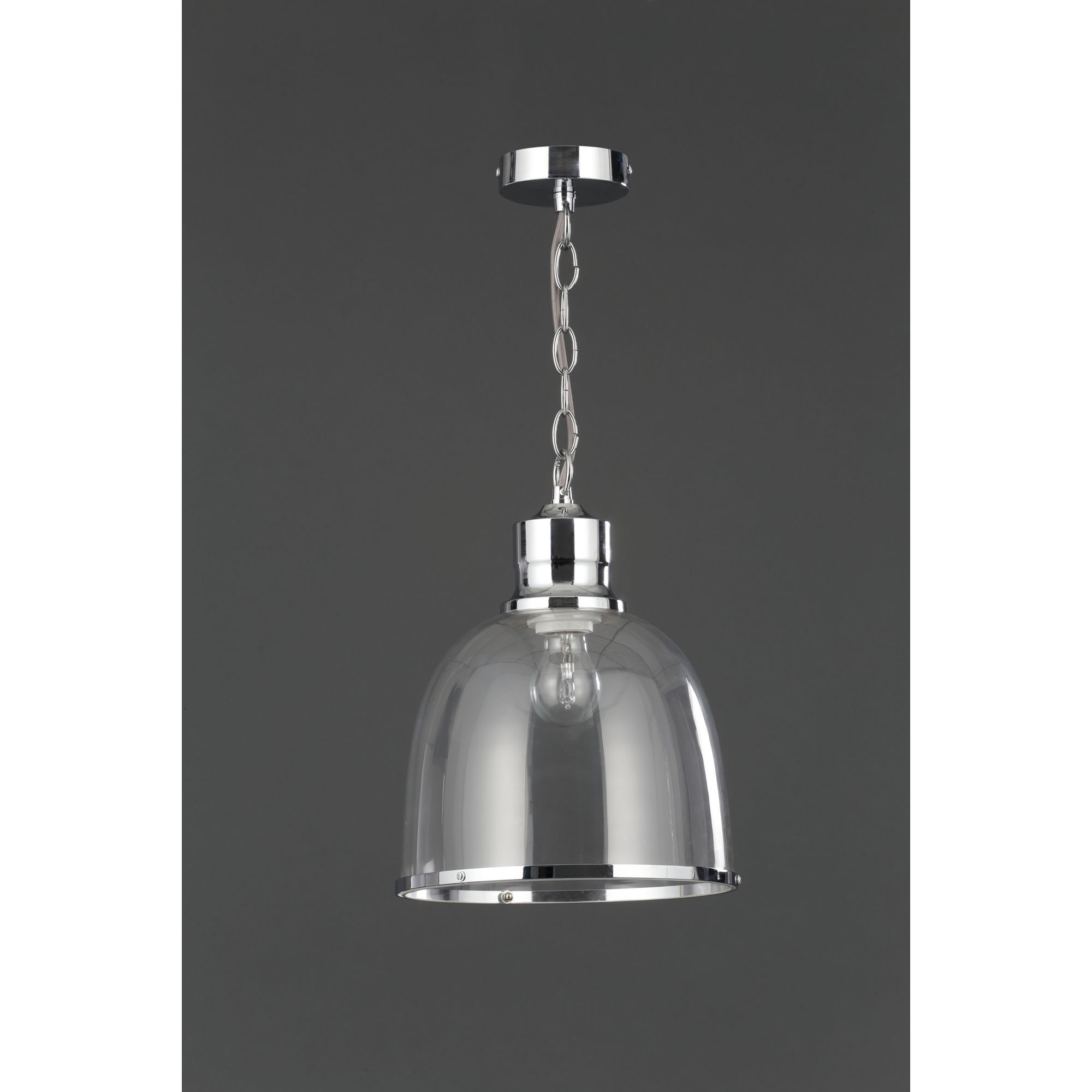 Fraser Chrome Effect Pendant Ceiling Light Departments Diy At B Q