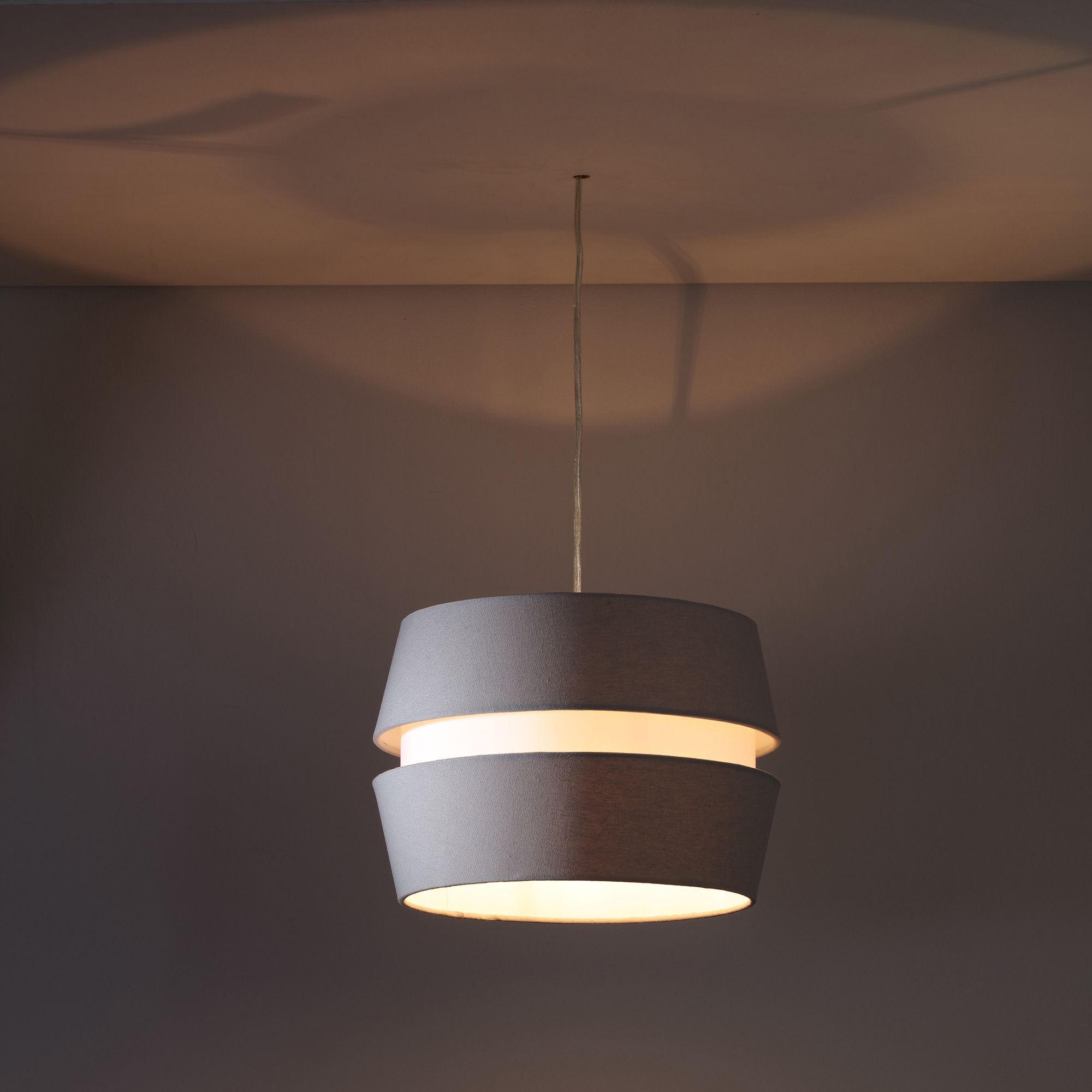 Inlight Cassio Matt Light Grey Two Tier Light Shade (D)330mm ...