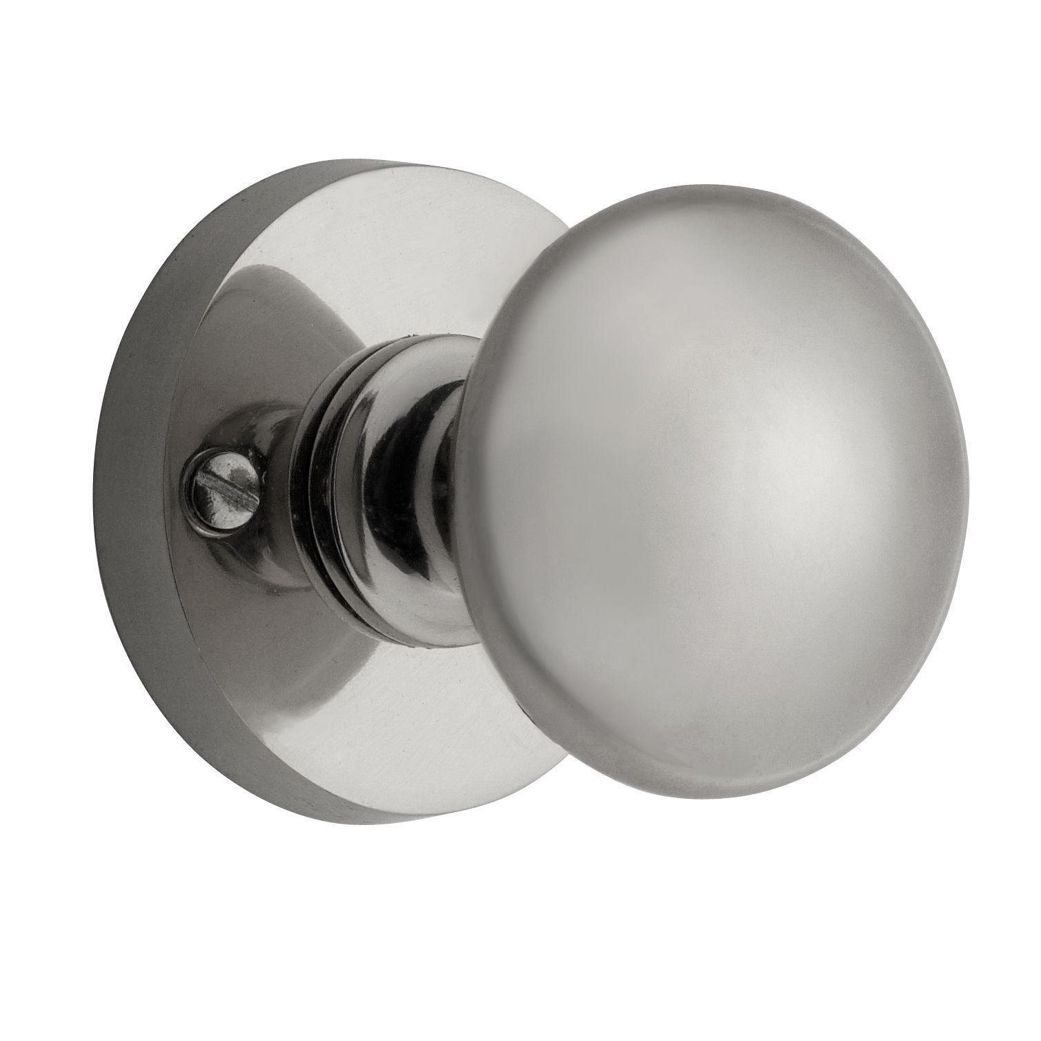 Polished Chrome Effect Internal Round Latch Door Knob | Departments | DIY At B&Q