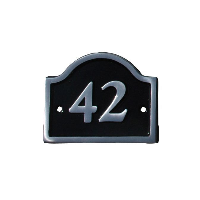 Black Aluminium  House Plate Number 42 Departments DIY 