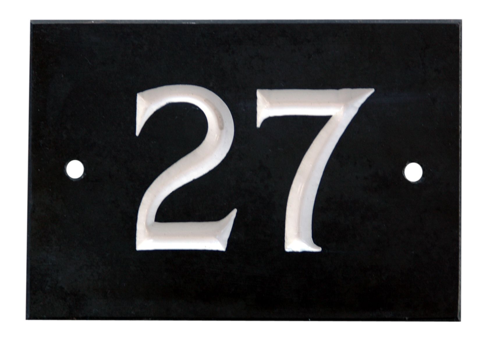 The House Nameplate Company Black & white Slate Rectangular House