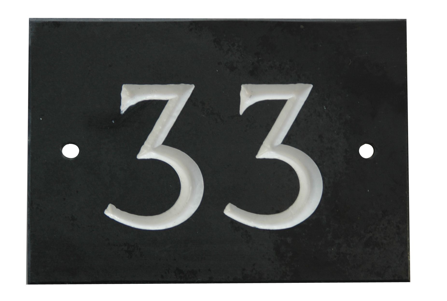 Black Slate Rectangle House Plate Number 33 | Departments | DIY at B&Q