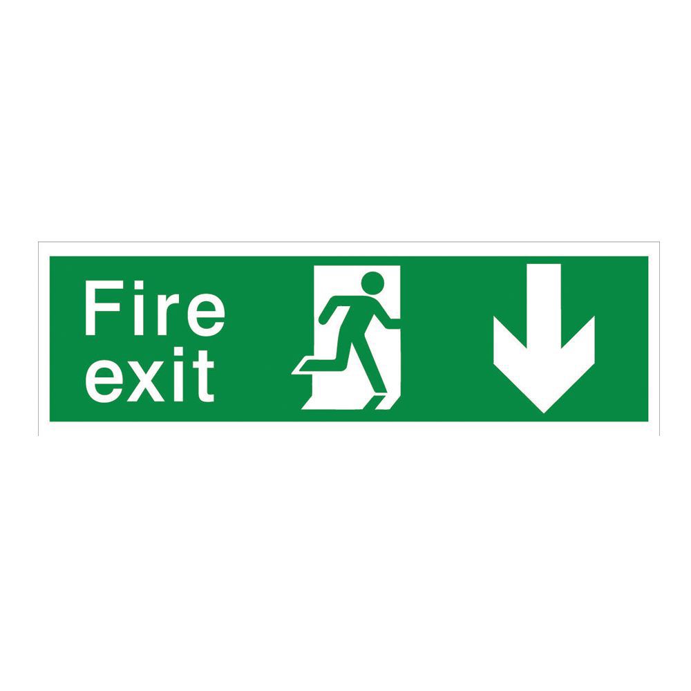 Fire exit Fire information sign, (H)125mm (W)400mm | Departments | DIY ...