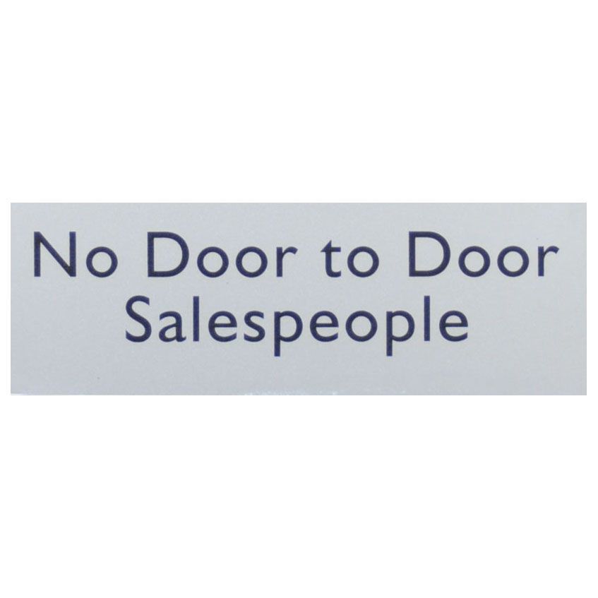 No door to door sales people Selfadhesive labels, (H)50mm (W)150mm