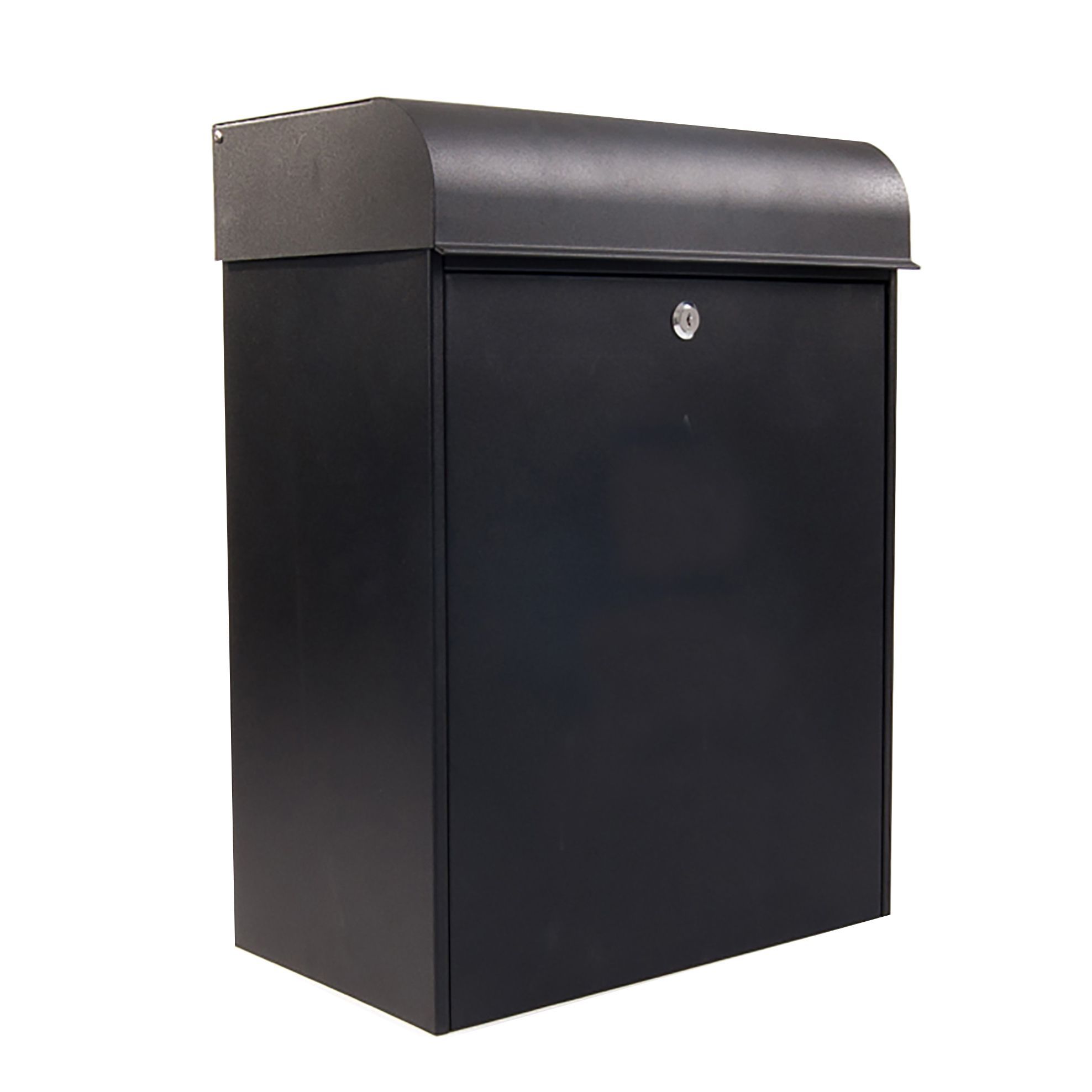 The House Nameplate Company Parcel Black Letterbox (H)555mm (W)405mm ...