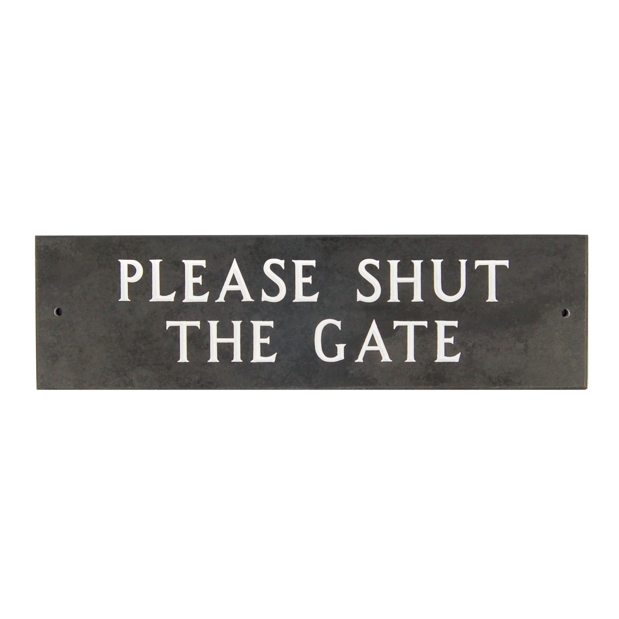 Slate Please Shut The Gate Sign (H)100mm (W)355mm | Departments | DIY ...