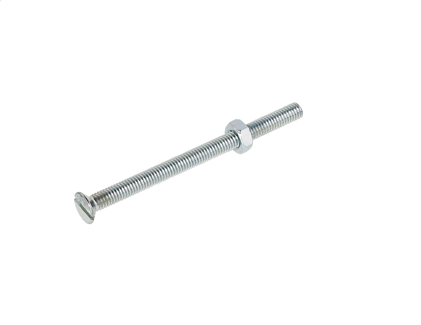 AVF Zinc effect Steel Switch box screw (Dia)3.5mm (L)50mm, Pack of 4