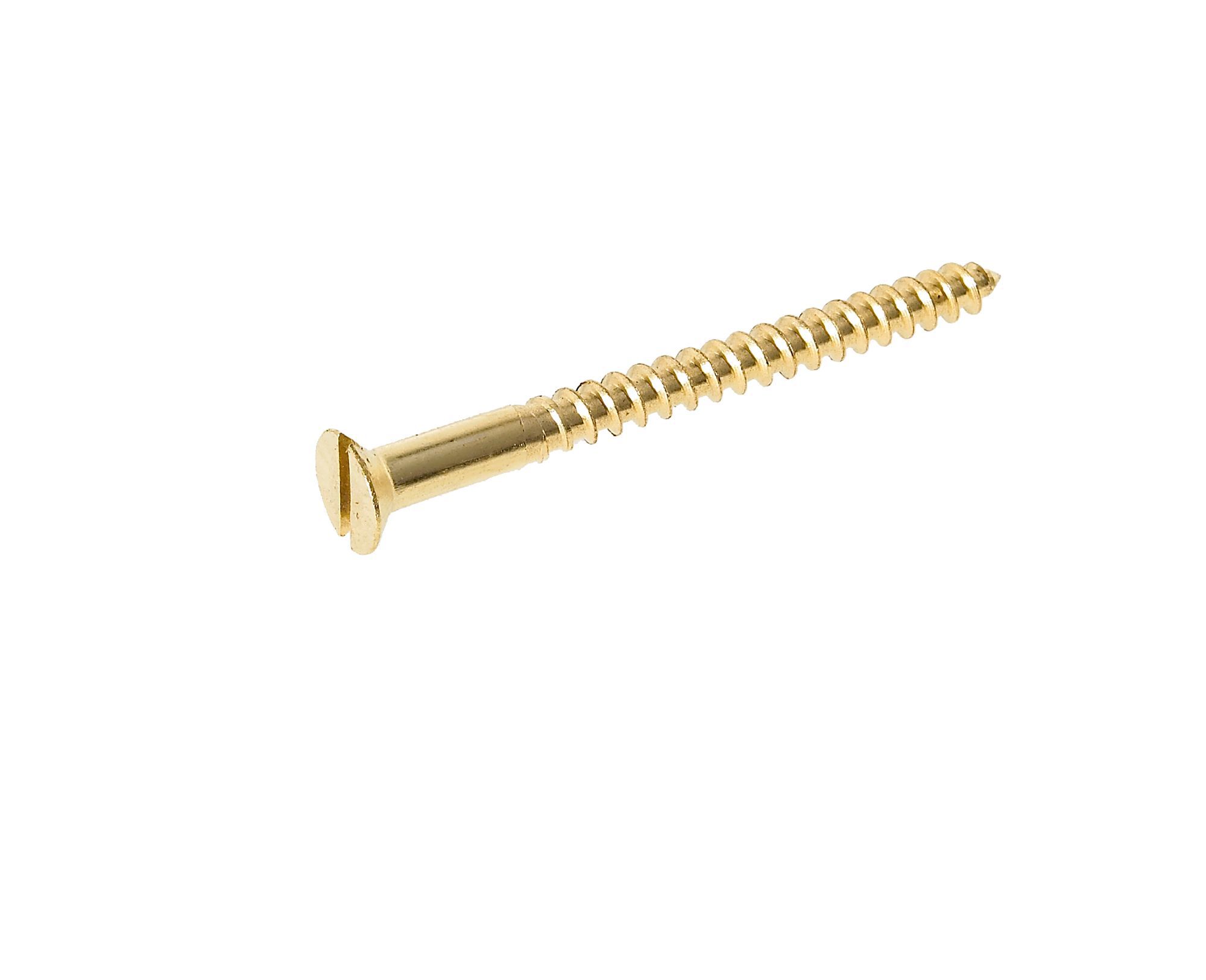 AVF Brass Wood furniture screw (Dia)4mm (L)50mm, Pack of 25