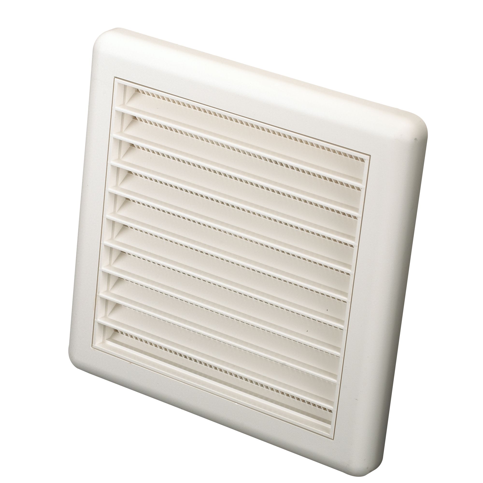 Manrose White Square Fixed louvre vent, (H)140mm (W)140mm Departments