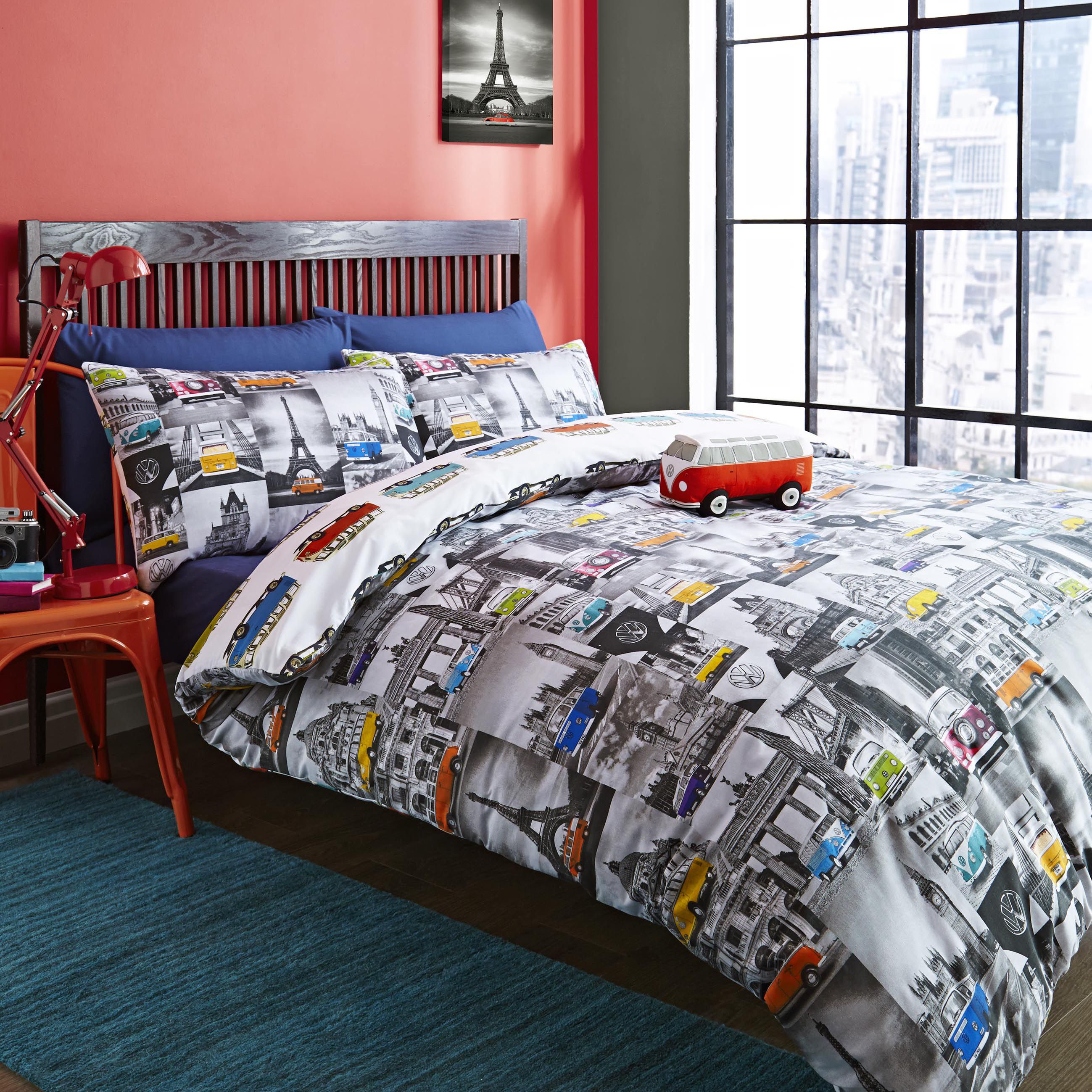 Volkswagen City Camper Van Multicolour Single Bedding Set