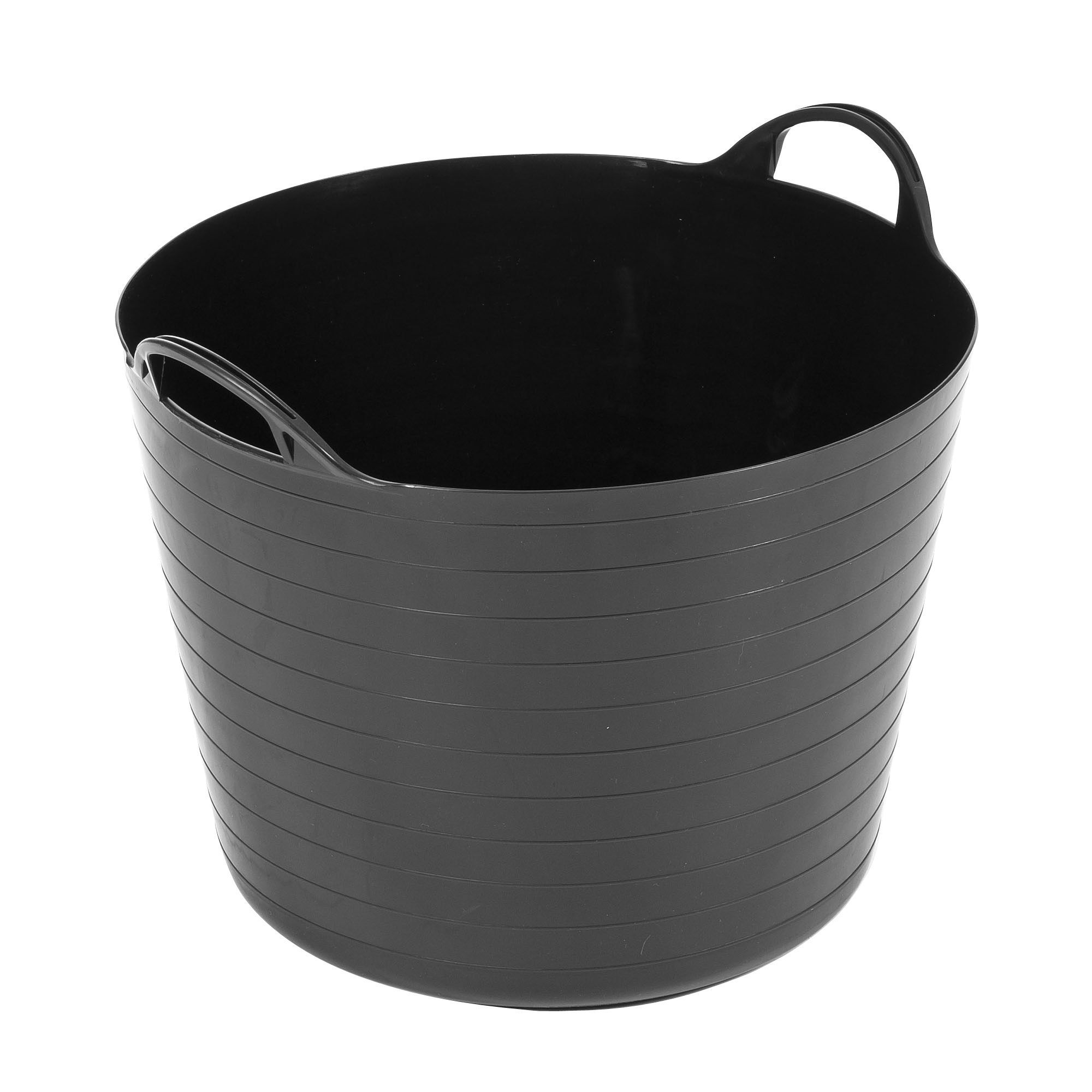 Strata Black 40L Plastic Storage tub Departments DIY at B&Q