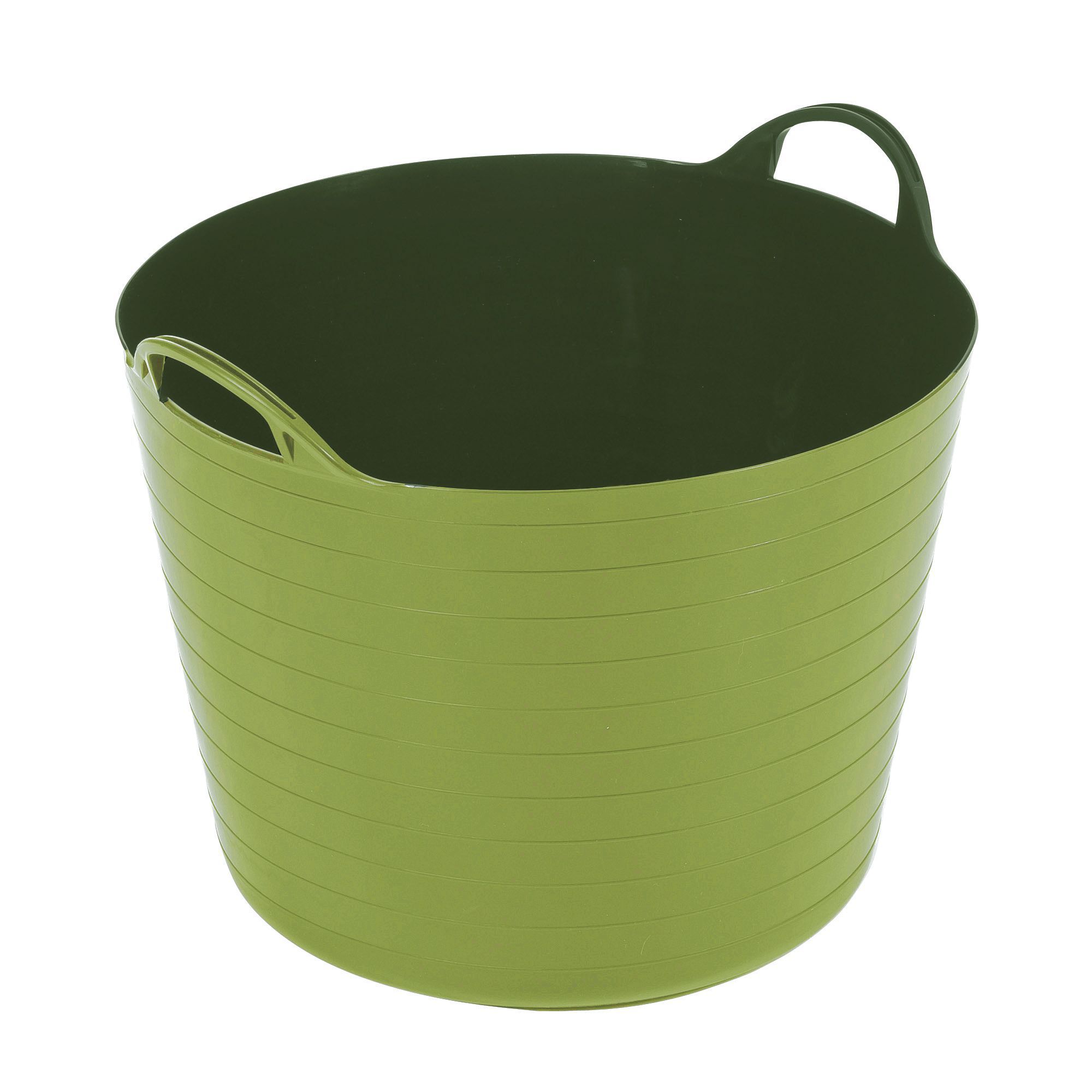 Flexi Heavy duty Lime green 40L Plastic Stackable Tuff tub