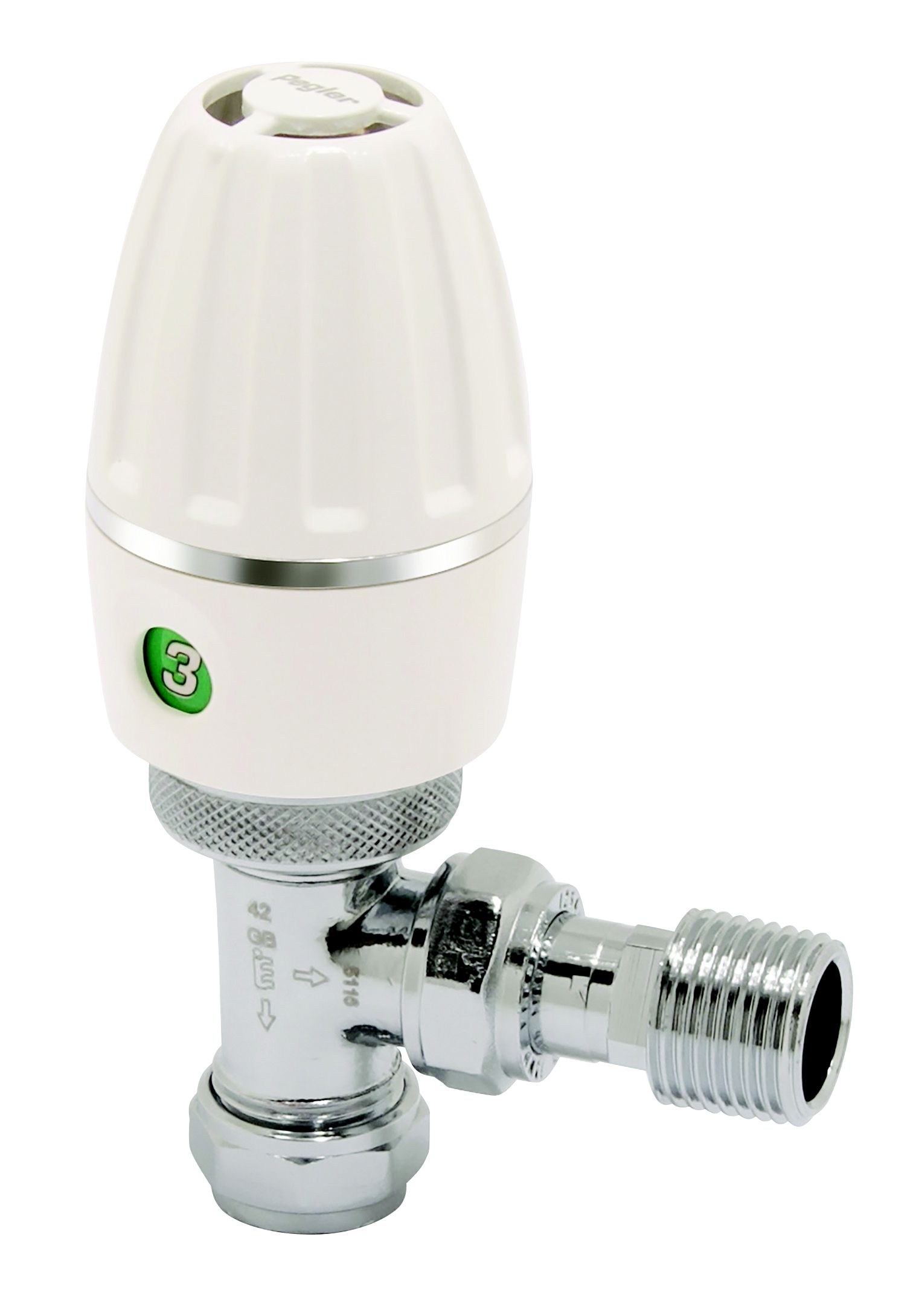 Terrier 3 White Thermostatic Radiator valve Departments DIY at B&Q