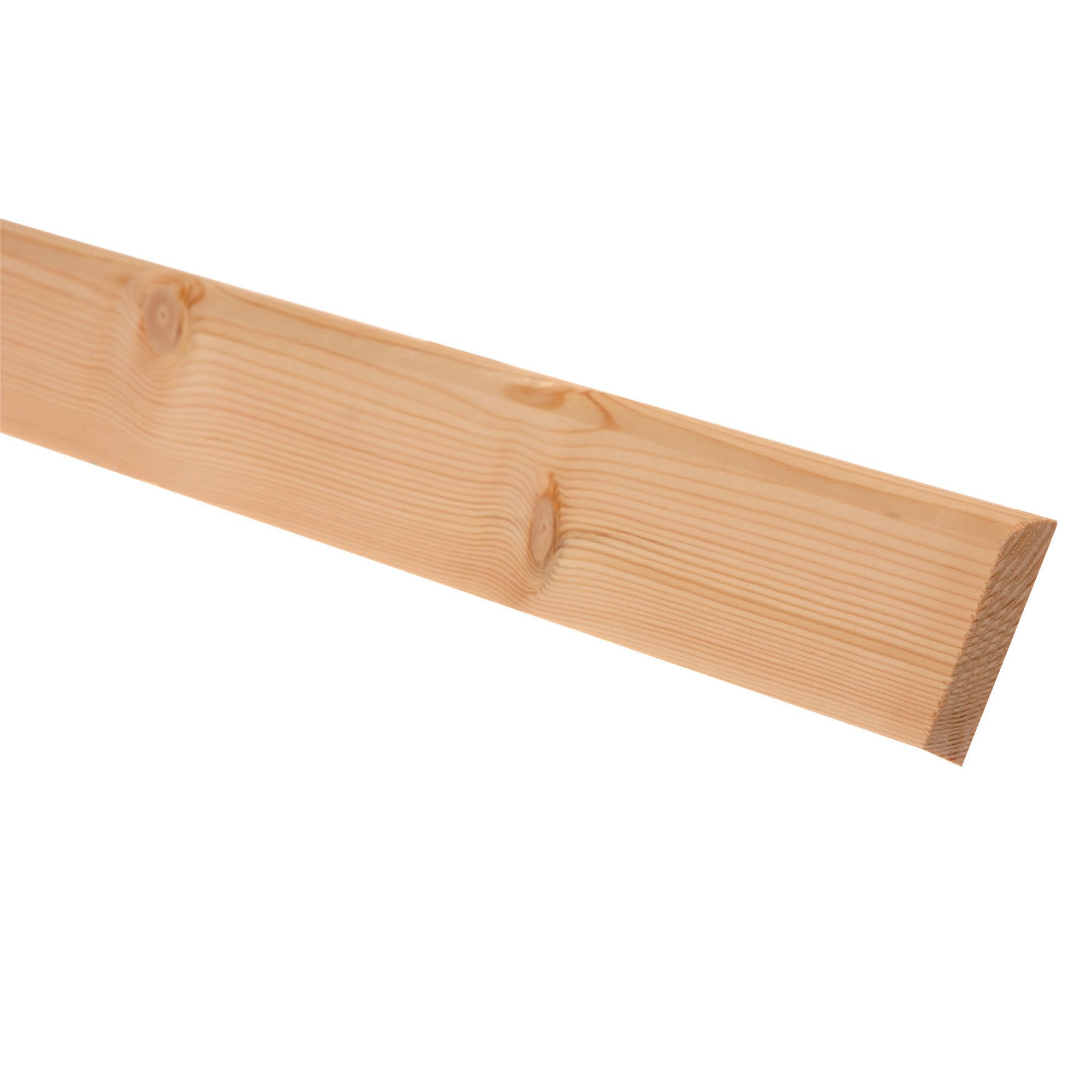 Smooth Bullnose Skirting (T)15mm (W)69mm (L)2400mm, Pack ...