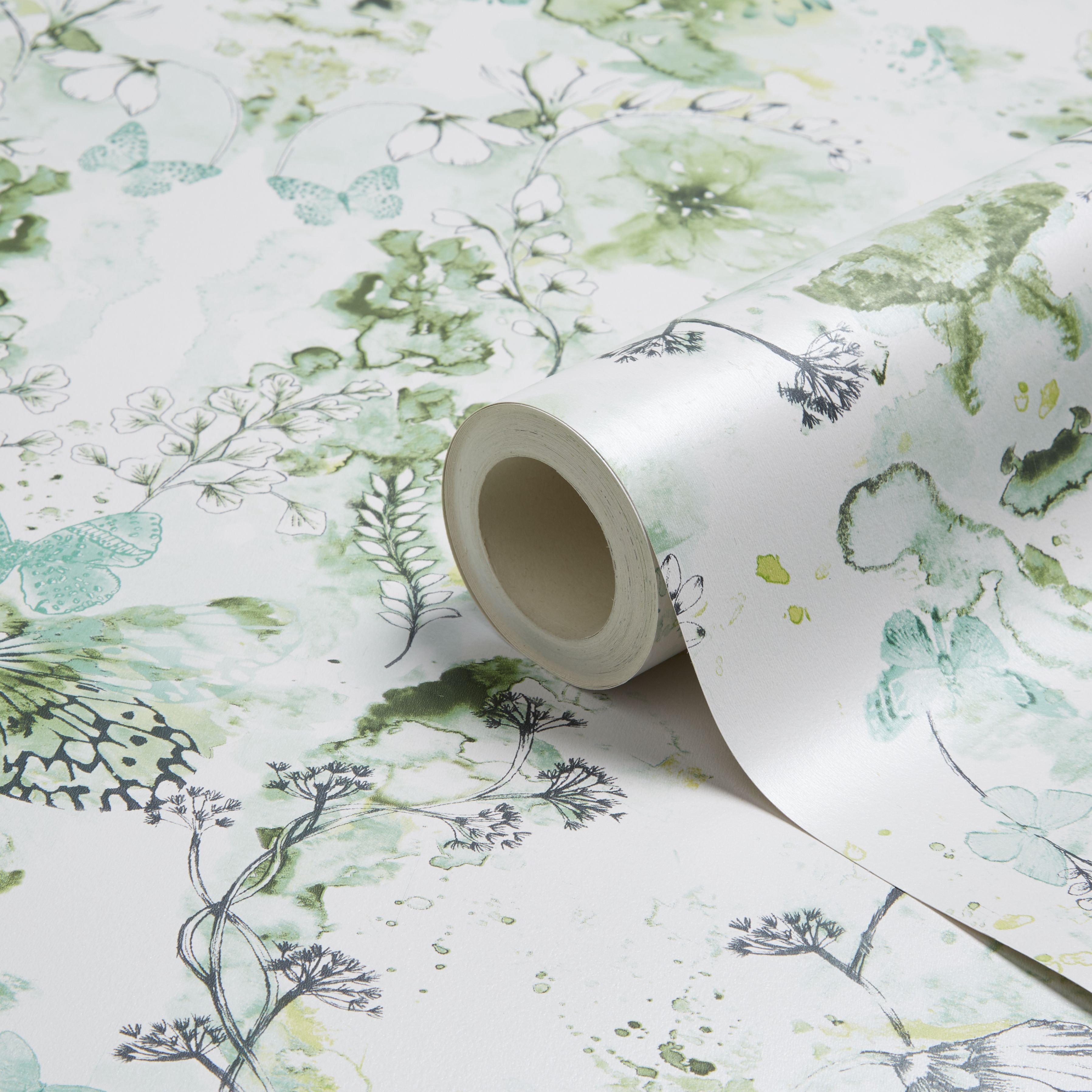 K2 Penelope Green Floral Wallpaper | Departments | DIY at B&Q