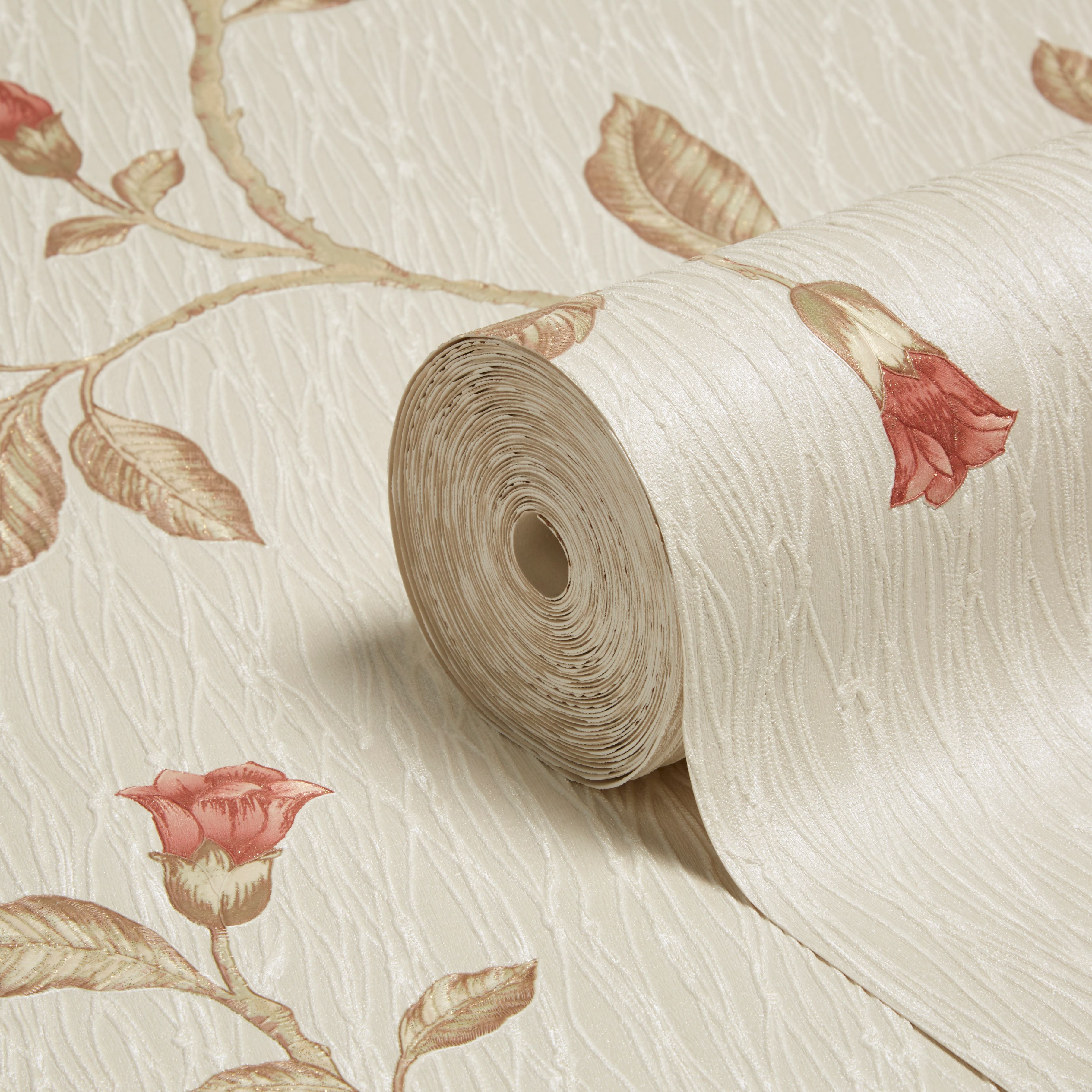 Holden décor Lia Red Trail Wallpaper | Departments | DIY at B&Q