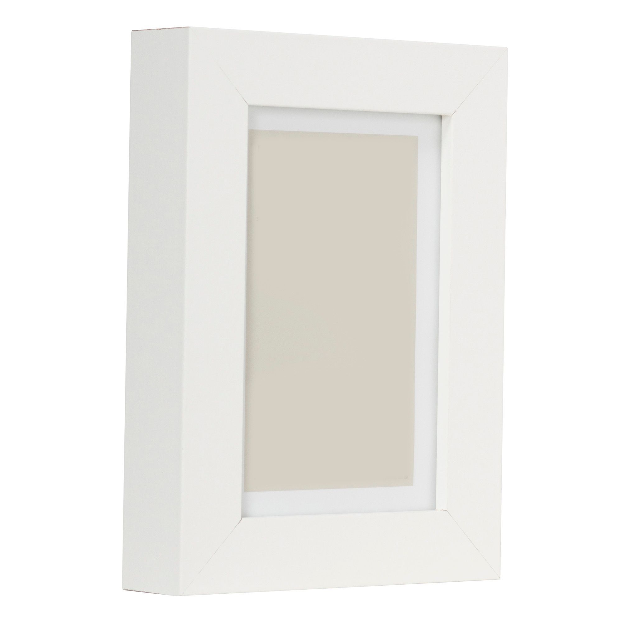 White Single Frame Wood Picture Frame (H)20cm x (W)15cm Departments