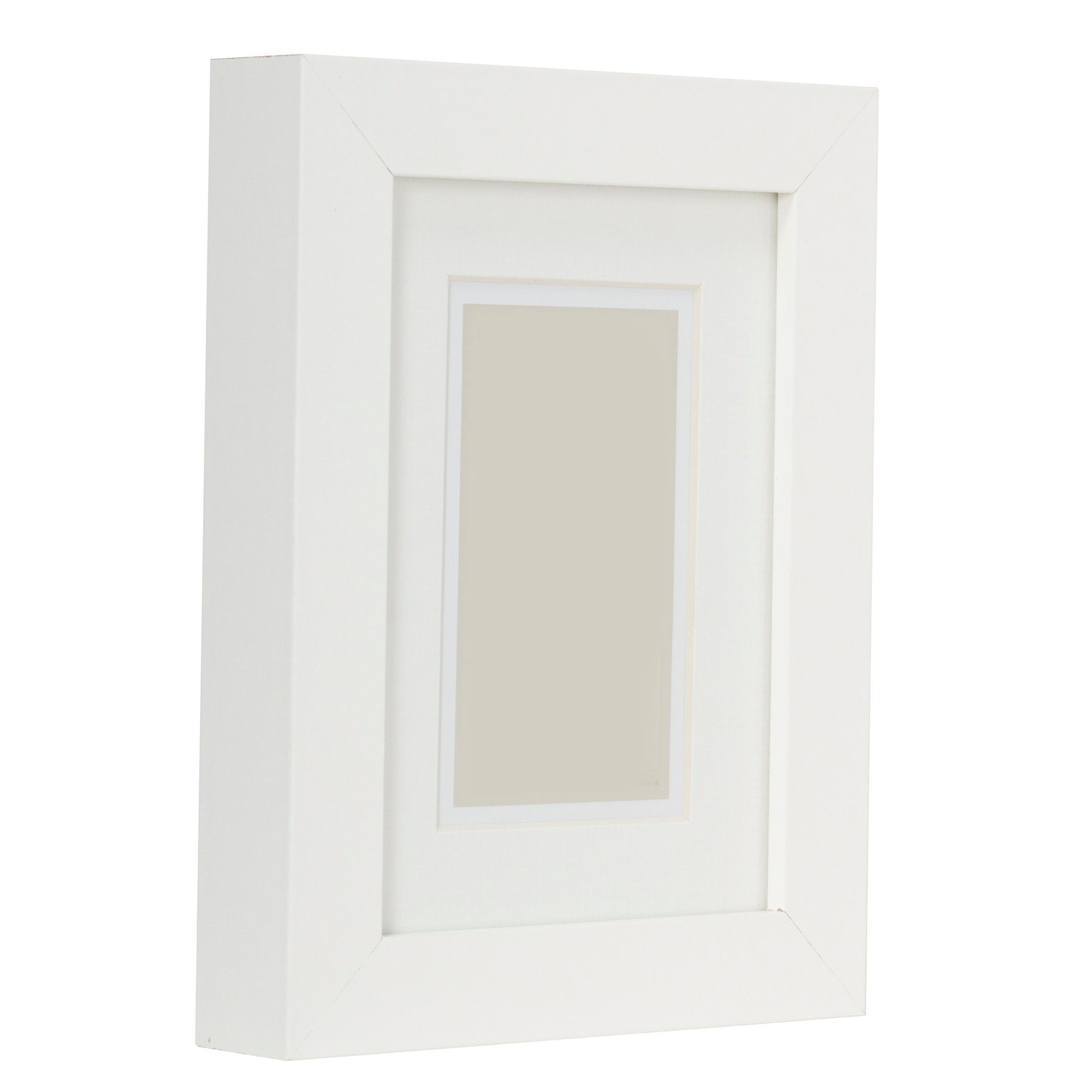 White Single Picture frame (H)22cm x (W)17cm Departments DIY at B&Q