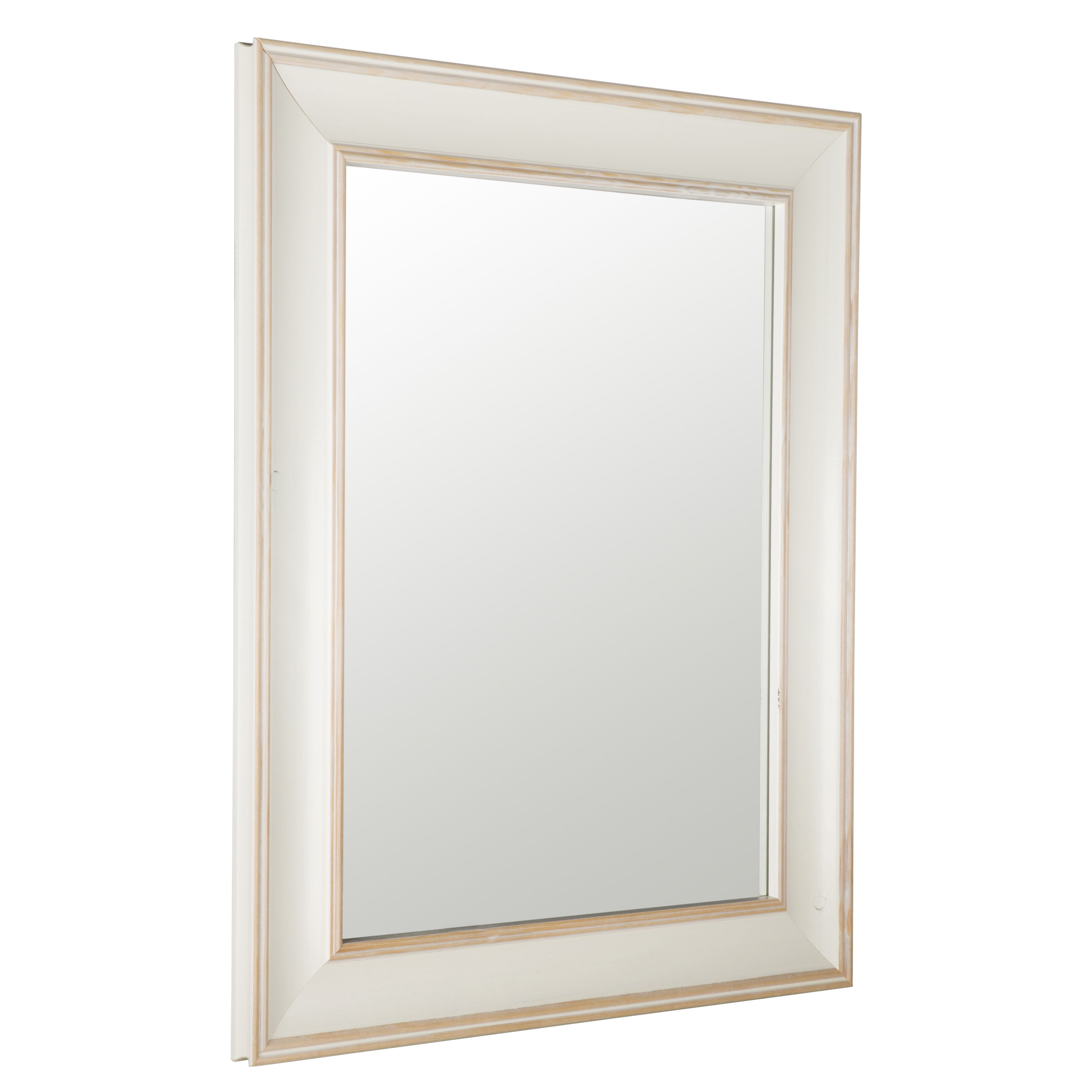 Cream Rectangular Framed Mirror (H)510mm (W)410mm Departments DIY