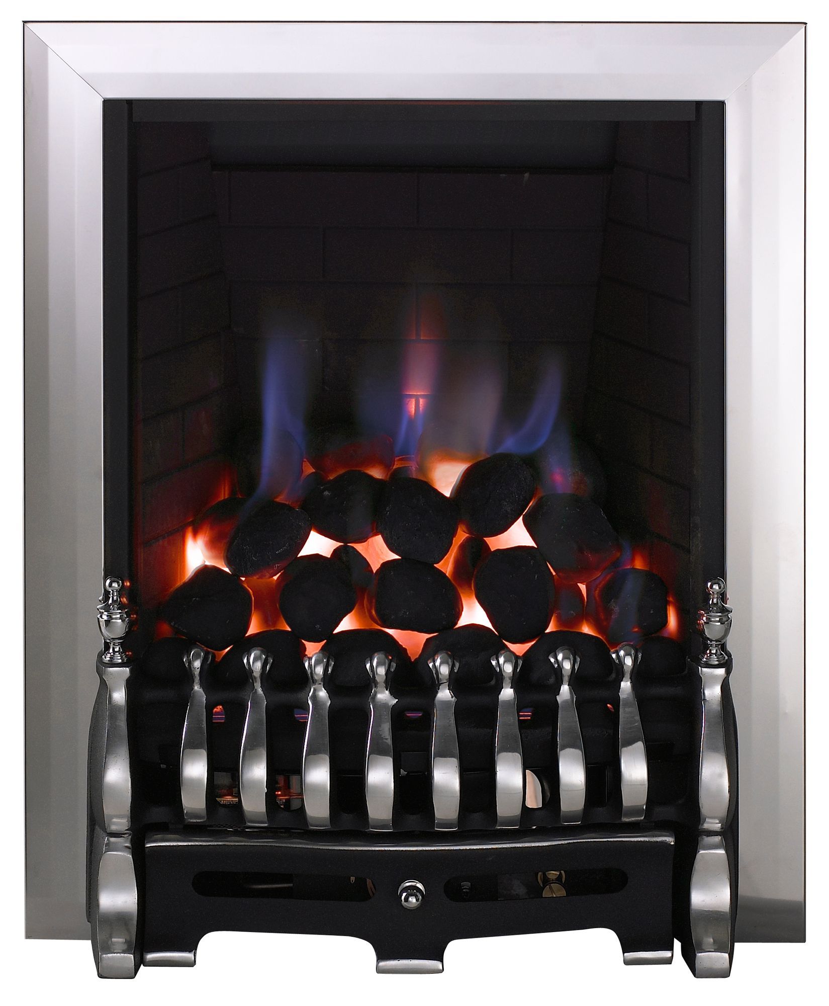 Focal Point Blenheim Black Chrome Effect Gas Fire | Departments | DIY ...