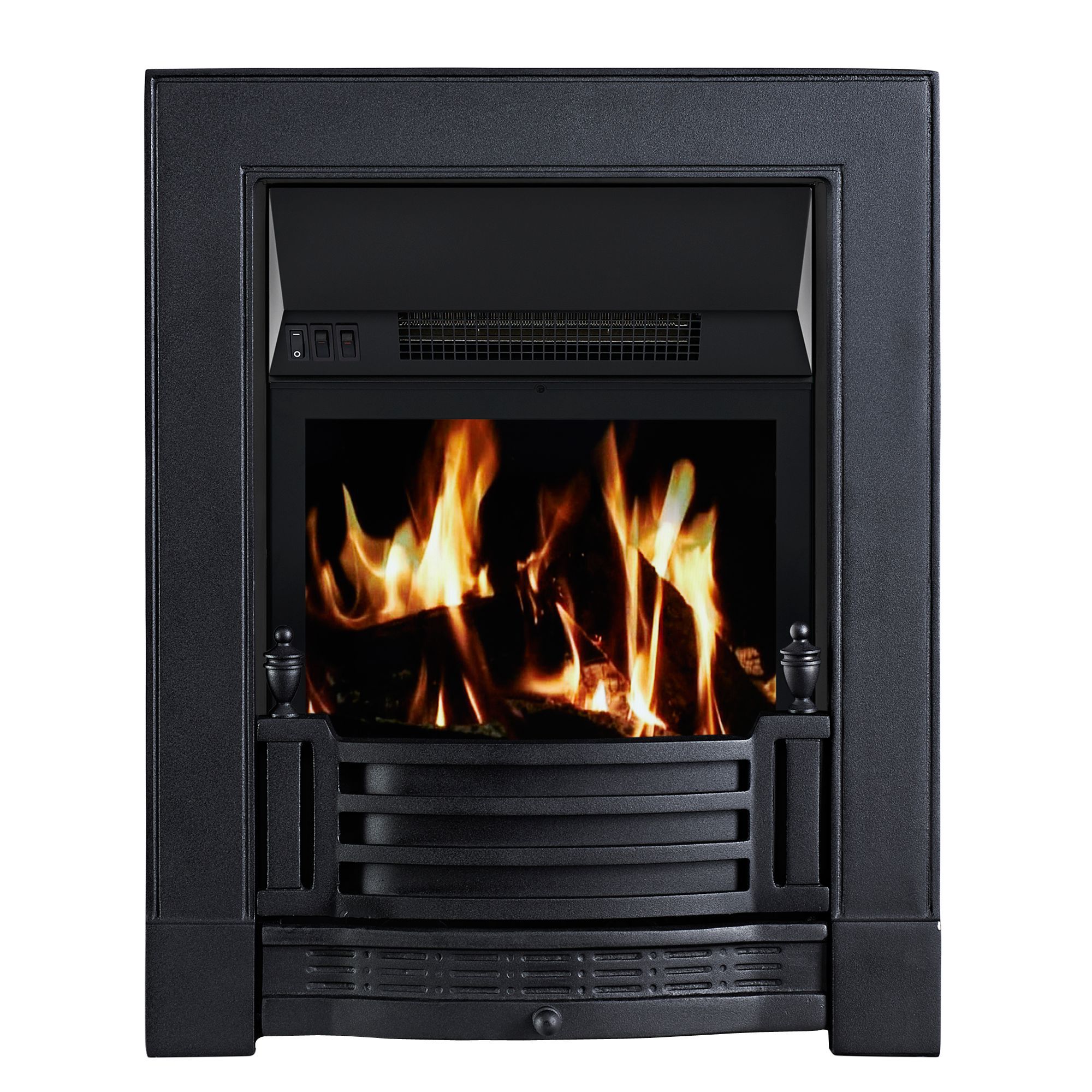 Focal Point Finsbury Black & Matt LCD Remote control Electric fire