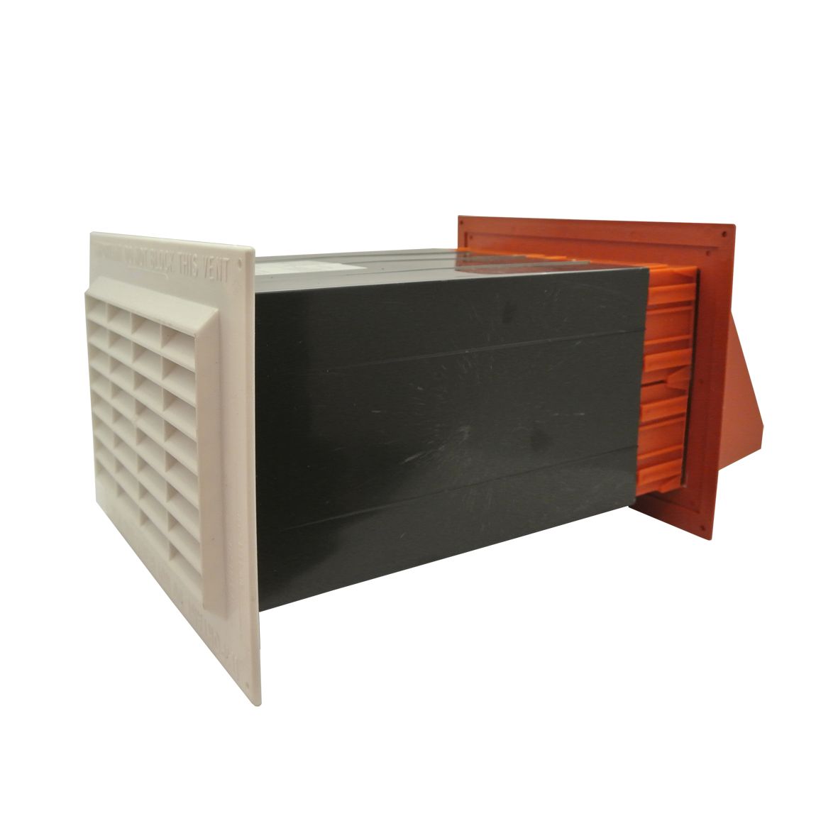 White & terracotta Flueless Gas fire Air vent, (H)195mm (W)270mm