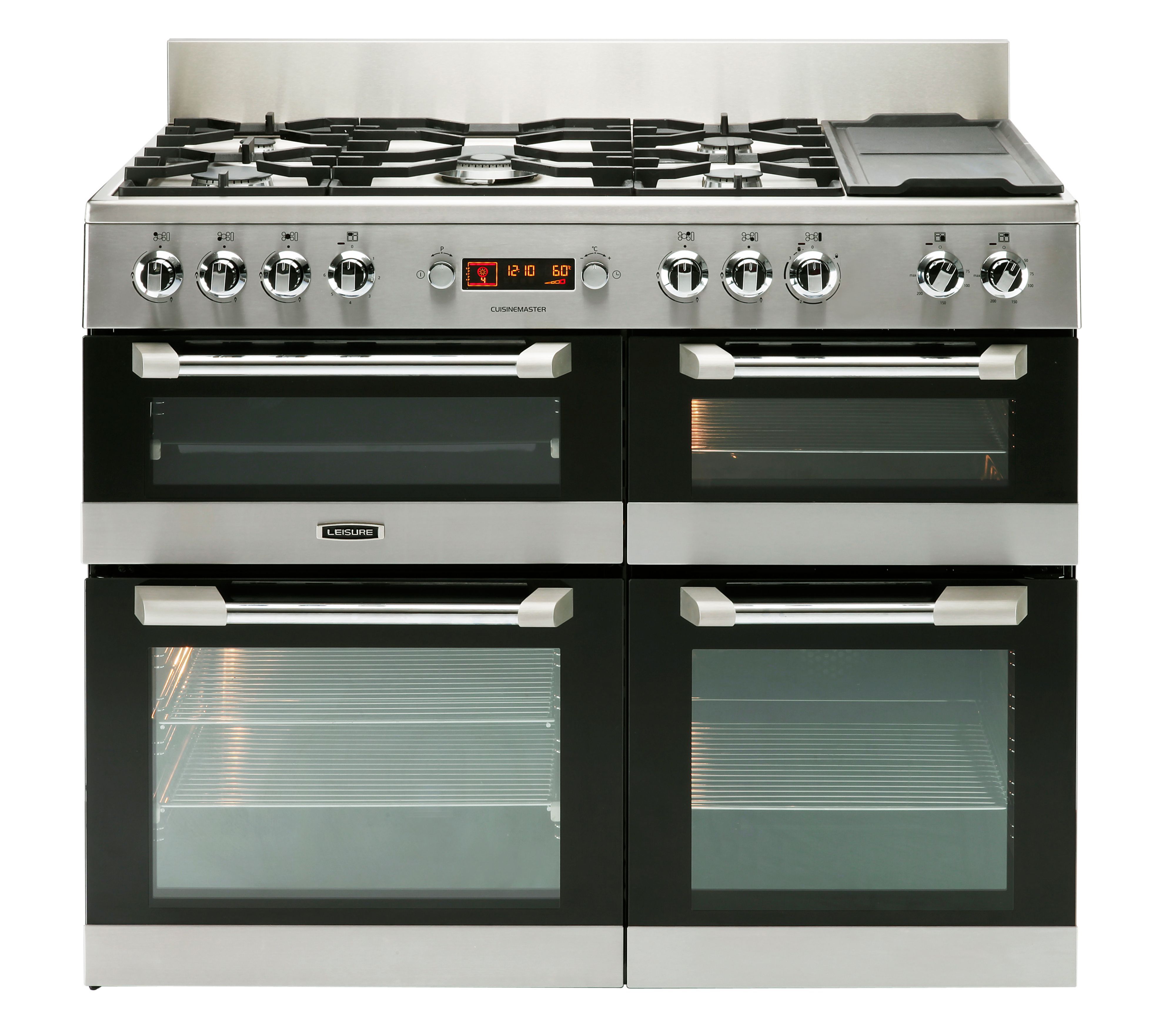 Leisure Freestanding Dual Fuel Range Cooker with Gas Hob, CS110F722X