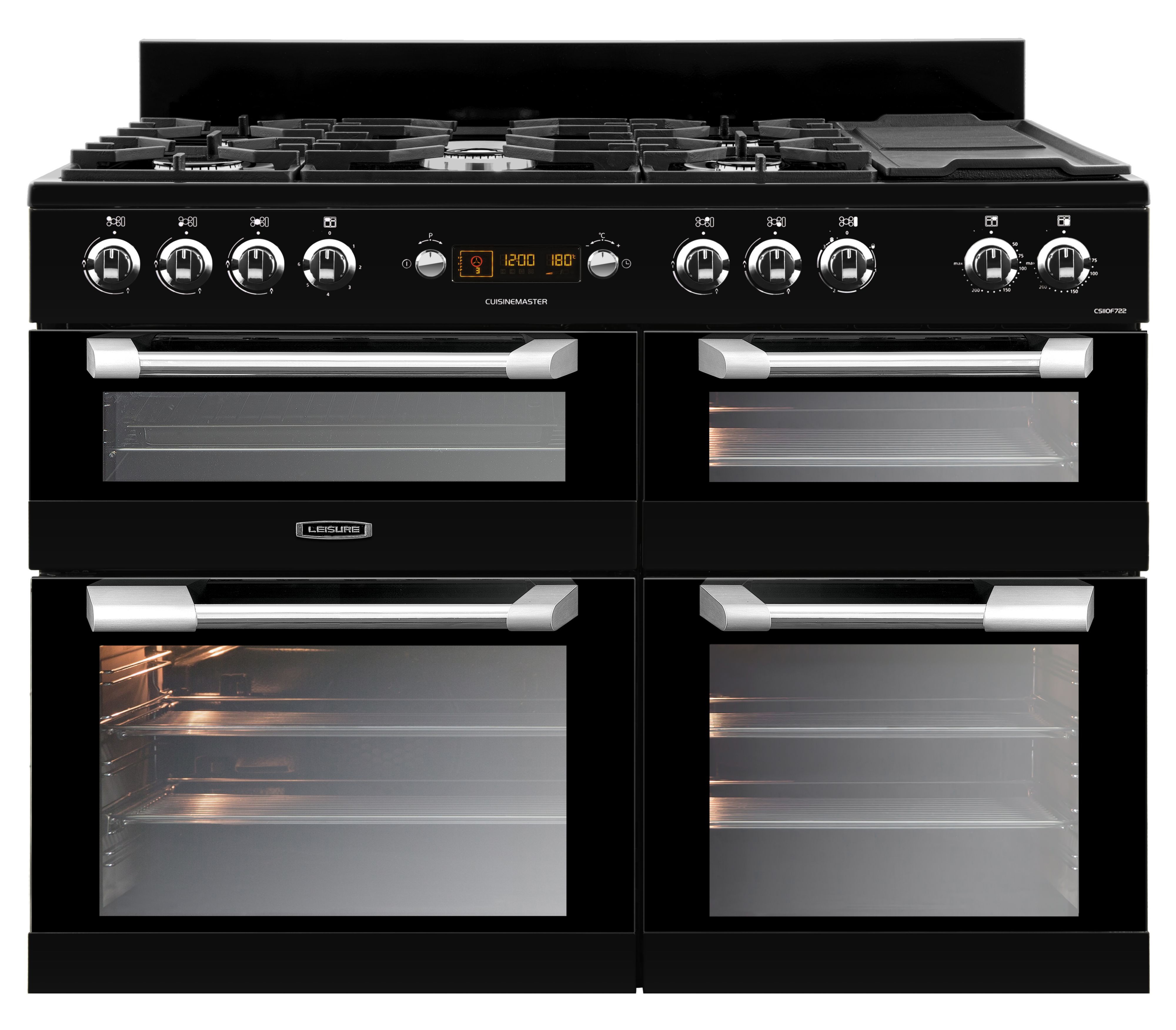 Leisure Freestanding Dual Fuel Range Cooker with Gas Hob, CS110F722K