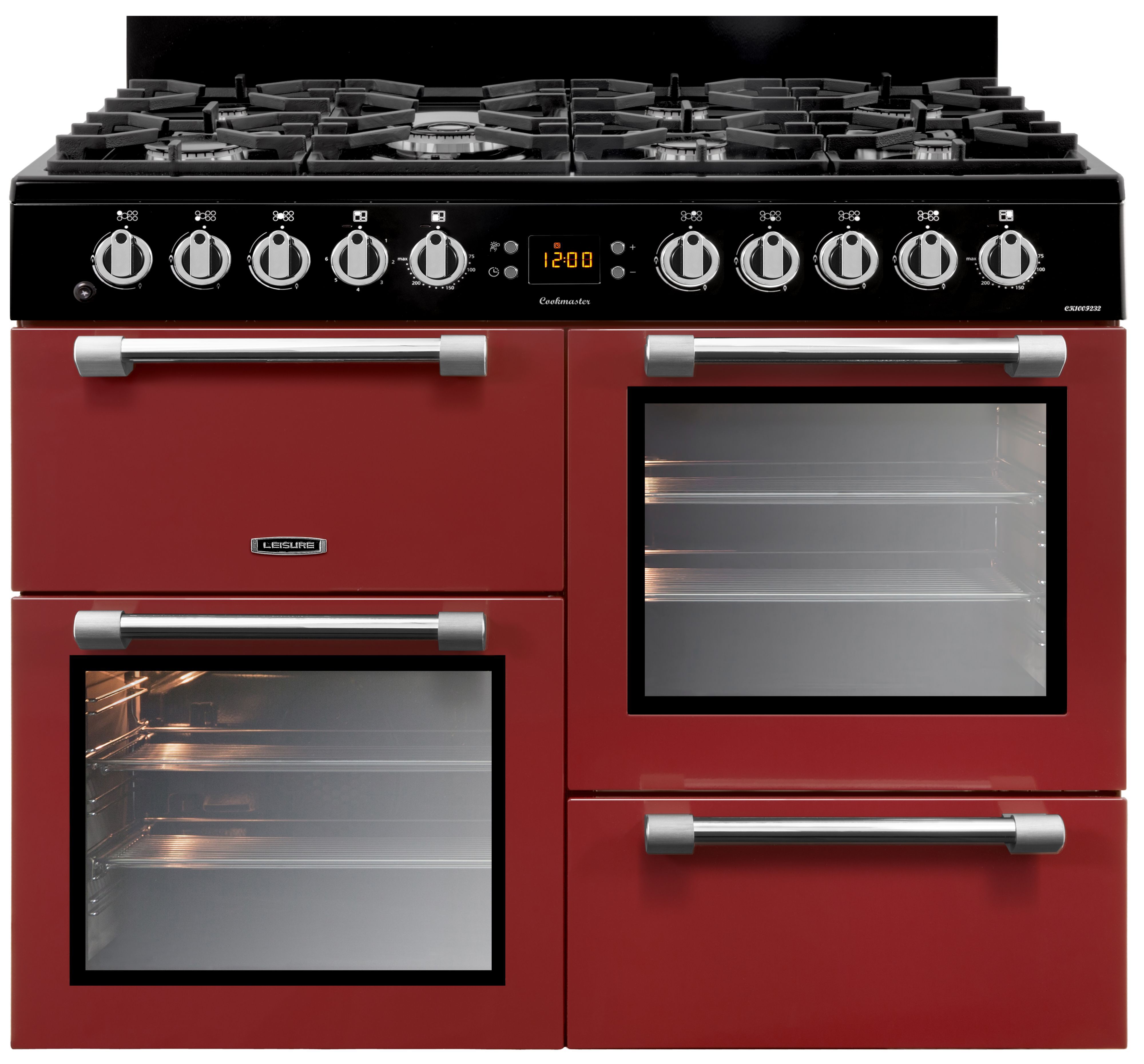 Leisure Dual Fuel Range Cooker with Gas Hob, CK100F232R Departments